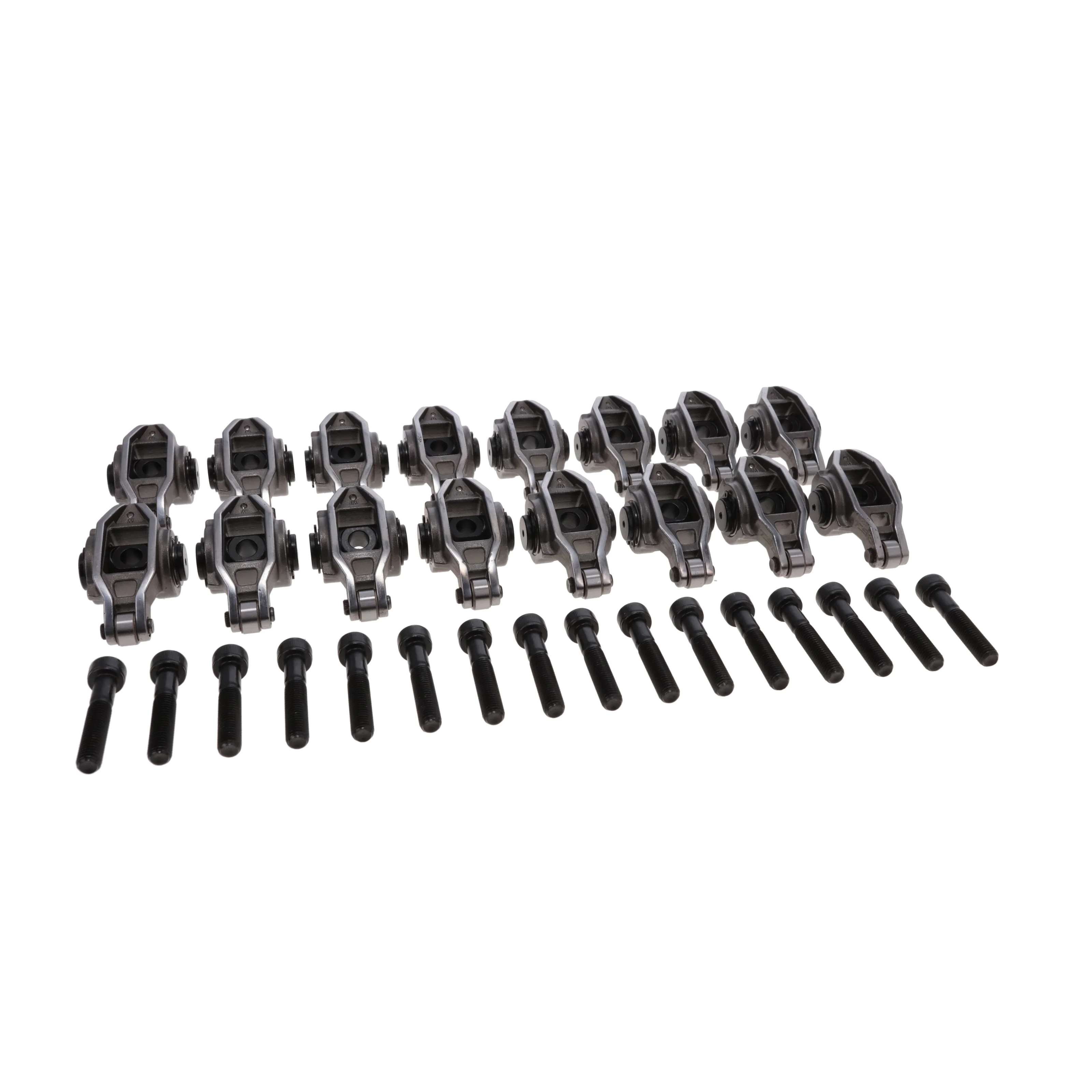 Chevy LS1/LS2/LS6 Pro Series Cast Steel Rocker Arms, 1.7 Ratio, Needle Bearing Trunnion, Needle Bearing Tip
