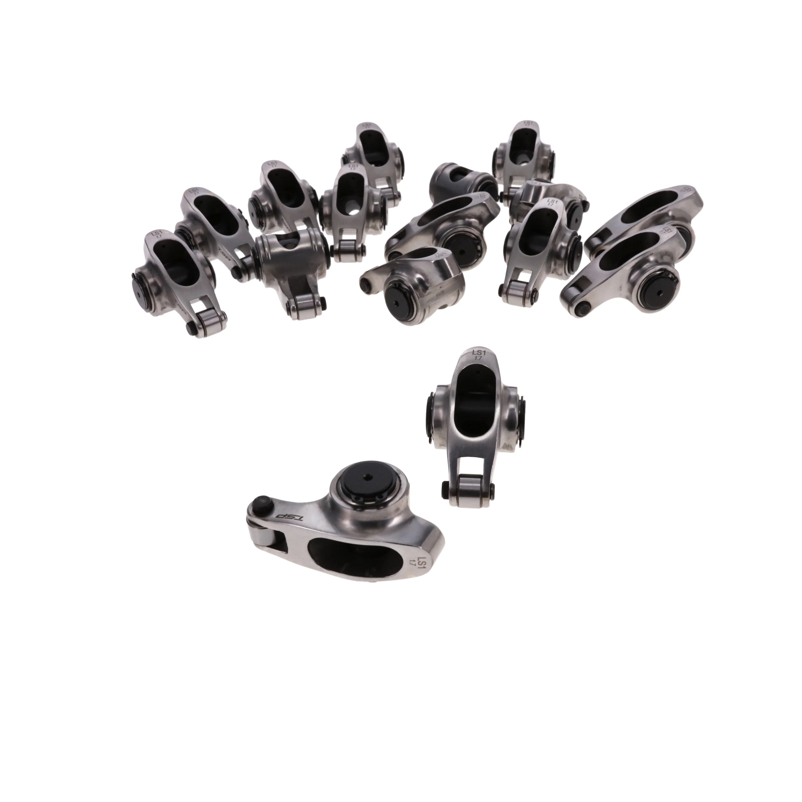 Chevy LS1/LS2/LS6 Pro Series Stainless Steel Rocker Arms, 1.7 Ratio, 3/8 in. Stud, Needle Bearing Tip - Image 3