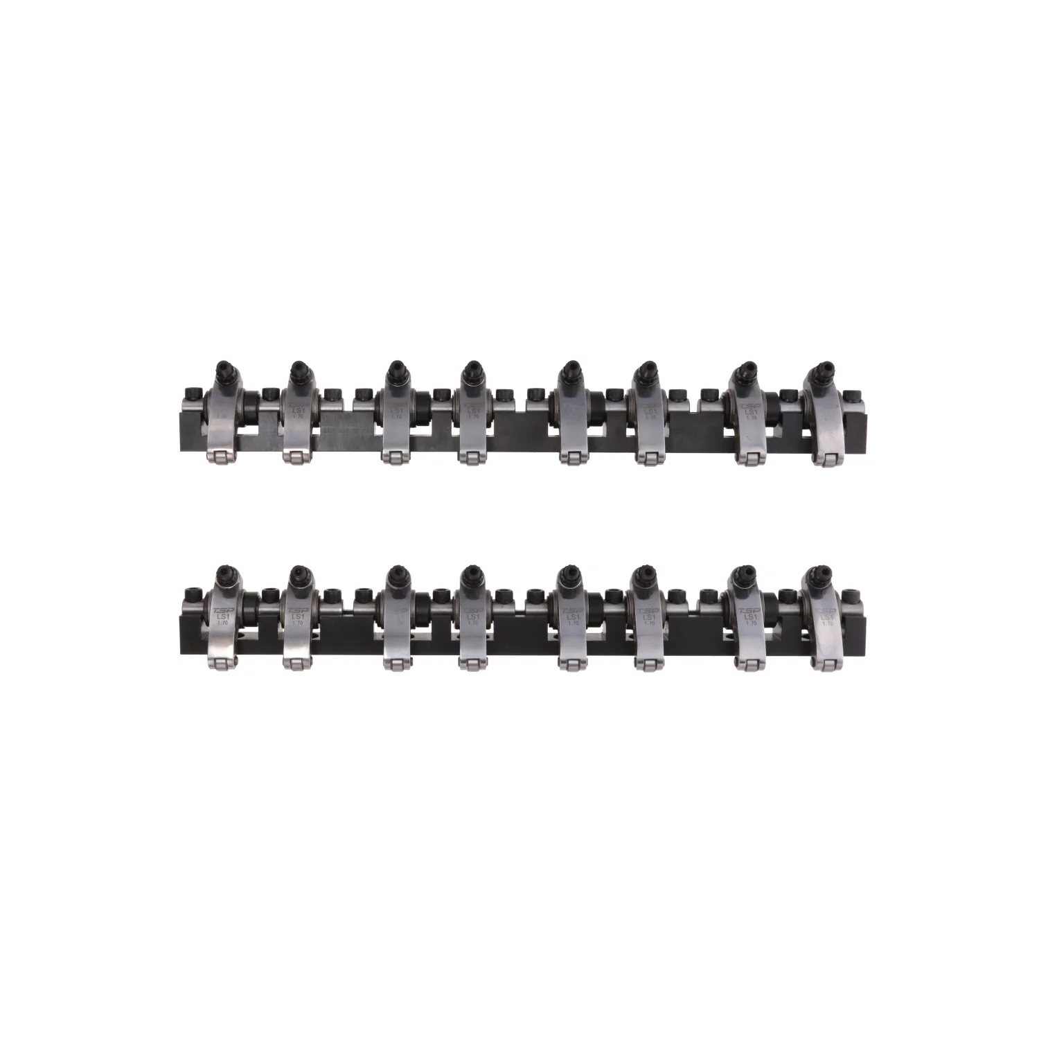 Chevy LS1 Stainless Steel Shaft Pro Series Rocker Arm System, 1.7 Ratio, Needle Bearing Trunnion, Needle Bearing Tip - Image 3