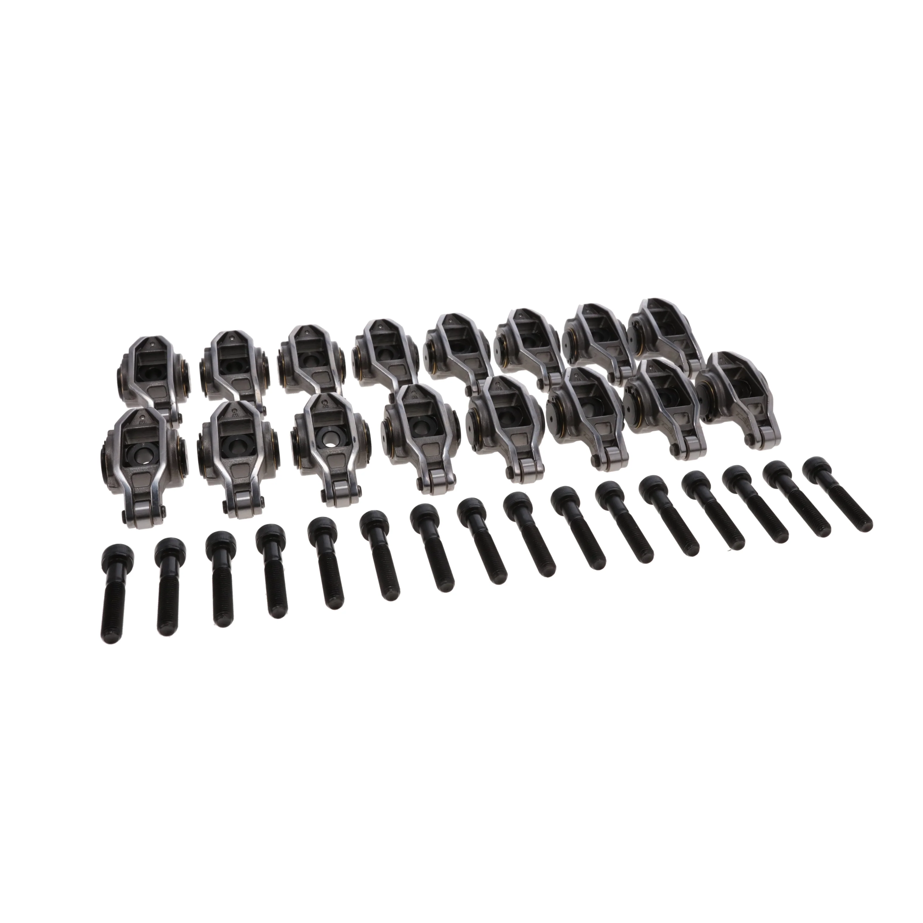 Chevy LS3/L92 Pro Series Cast Steel Rocker Arms, 1.7 Ratio, Bronze Bushing Trunnion, Needle Bearing Tip