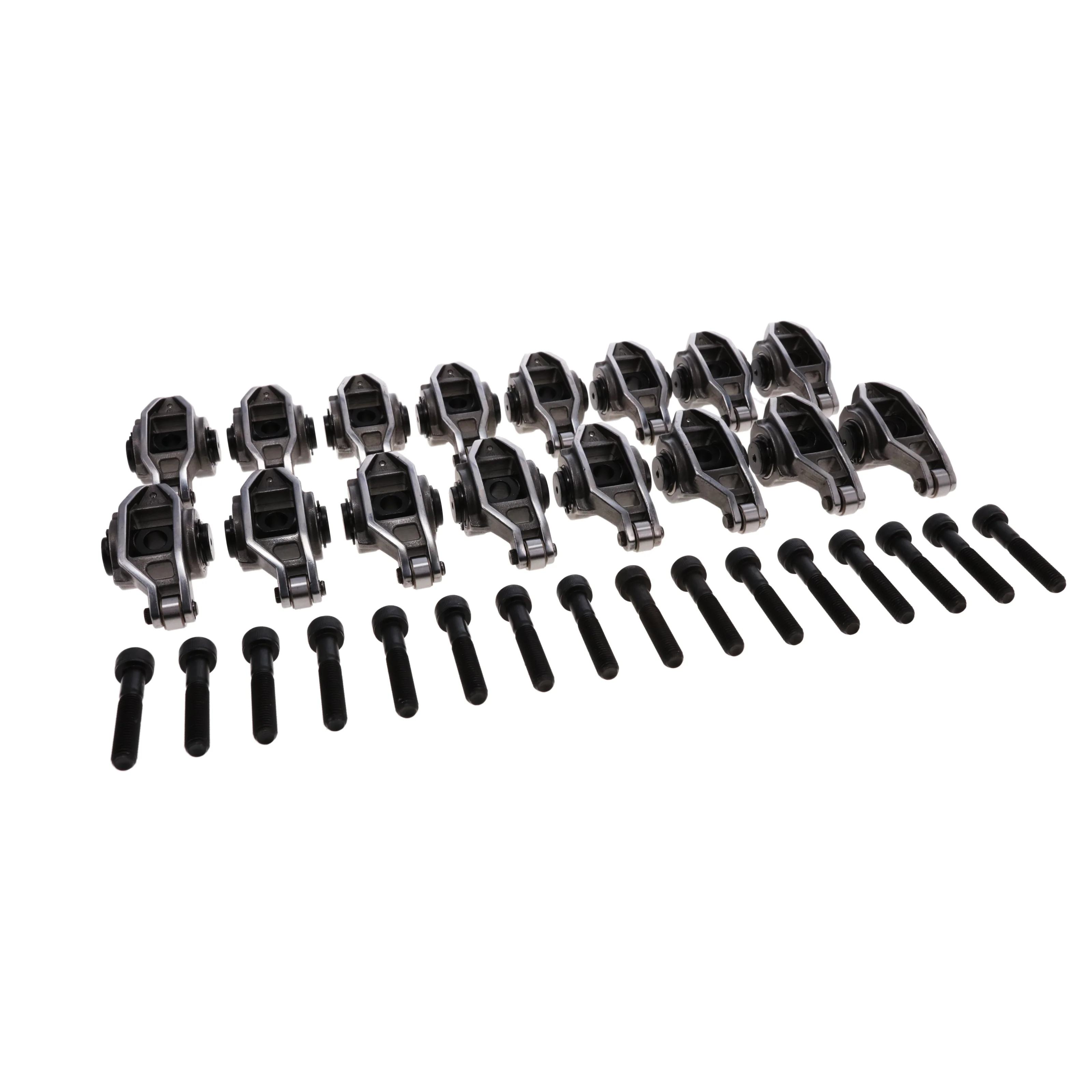 Chevy LS3/L92 Pro Series Cast Steel Rocker Arms, 1.7 Ratio, Needle Bearing Trunnion, Needle Bearing Tip