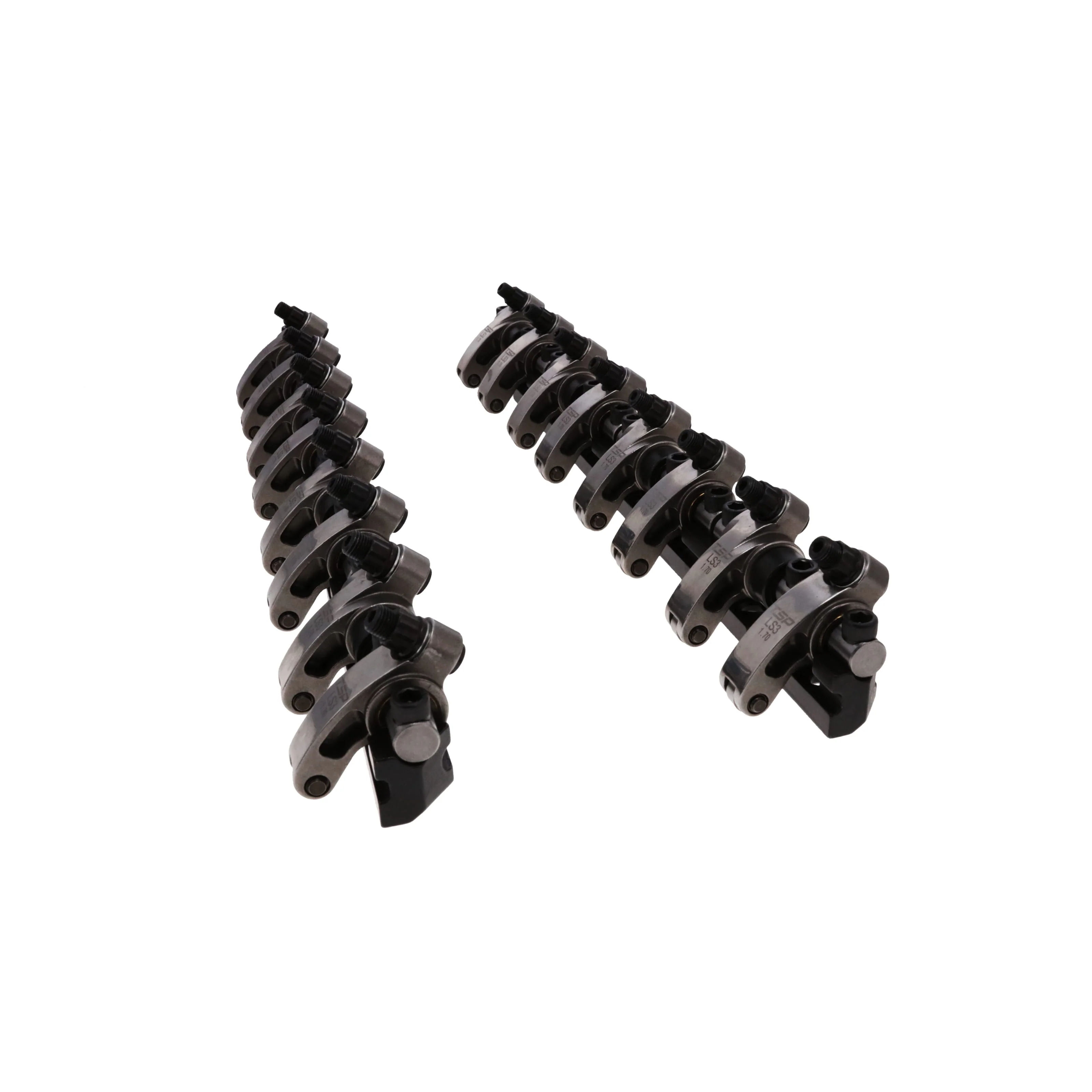 Chevy LS3 Stainless Steel Shaft Pro Series Rocker Arm System, 1.7 Ratio, Bronze Bushing Trunnion, Needle Bearing Tip - Image 2