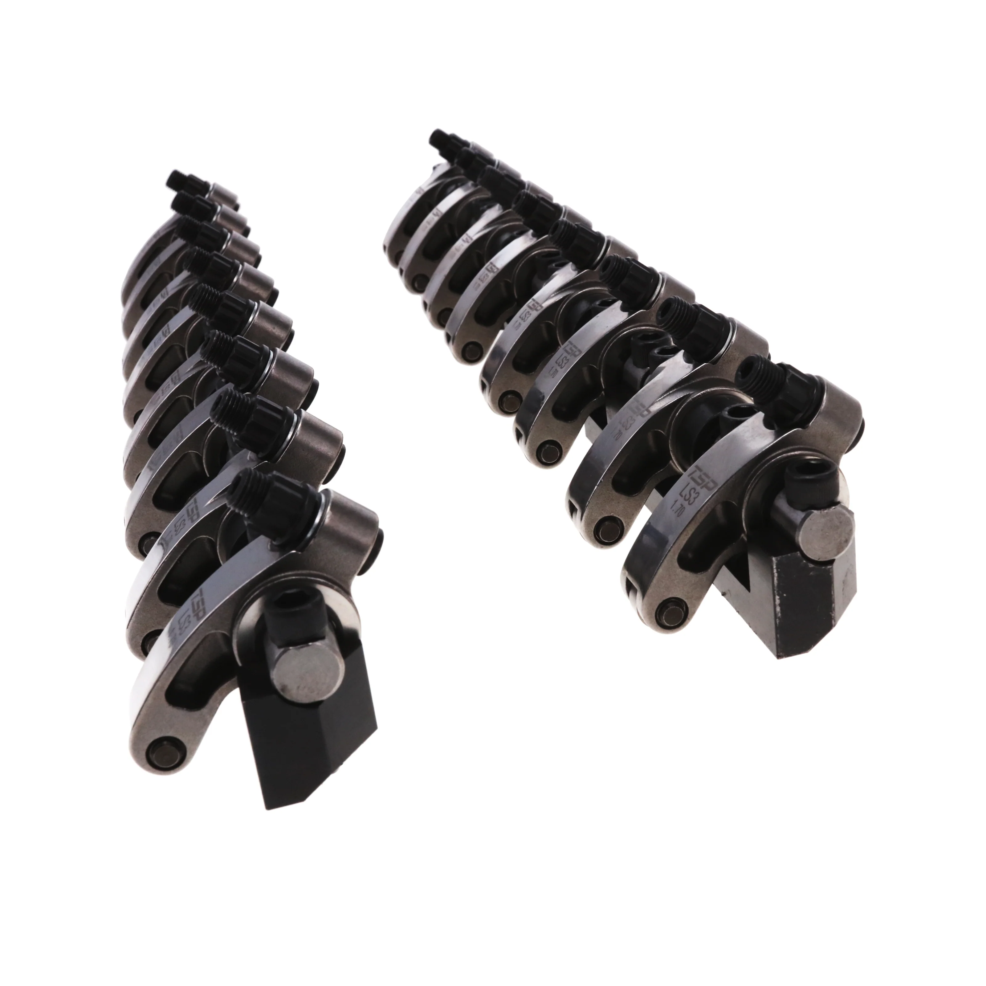 Chevy LS3 Stainless Steel Shaft Pro Series Rocker Arm System, 1.7 Ratio, Needle Bearing Trunnion, Needle Bearing Tip - Image 3