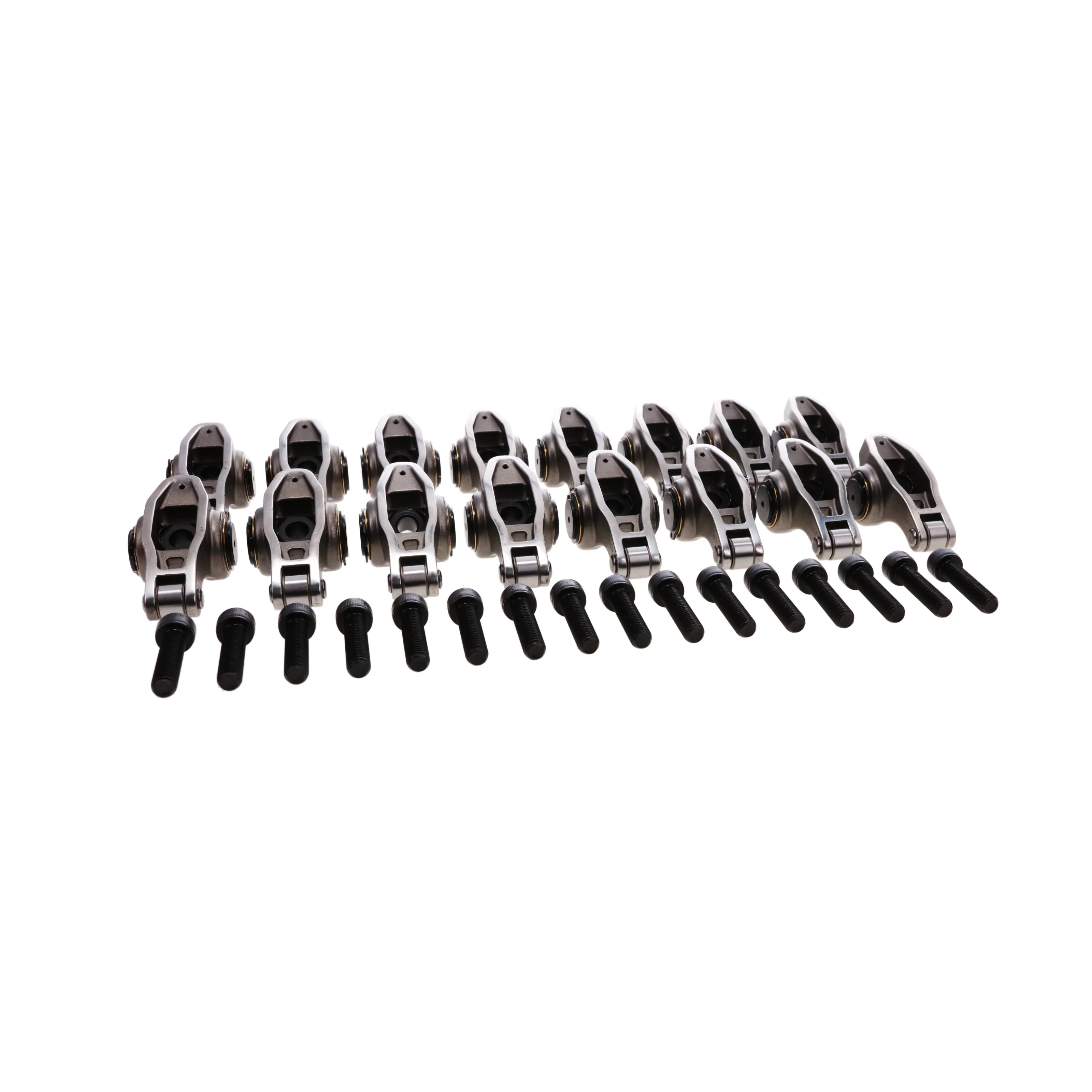 Chevy LT Pro Series Cast Steel Rocker Arms, 1.8 Ratio, Bronze Bushing Trunnion, Needle Bearing Tip