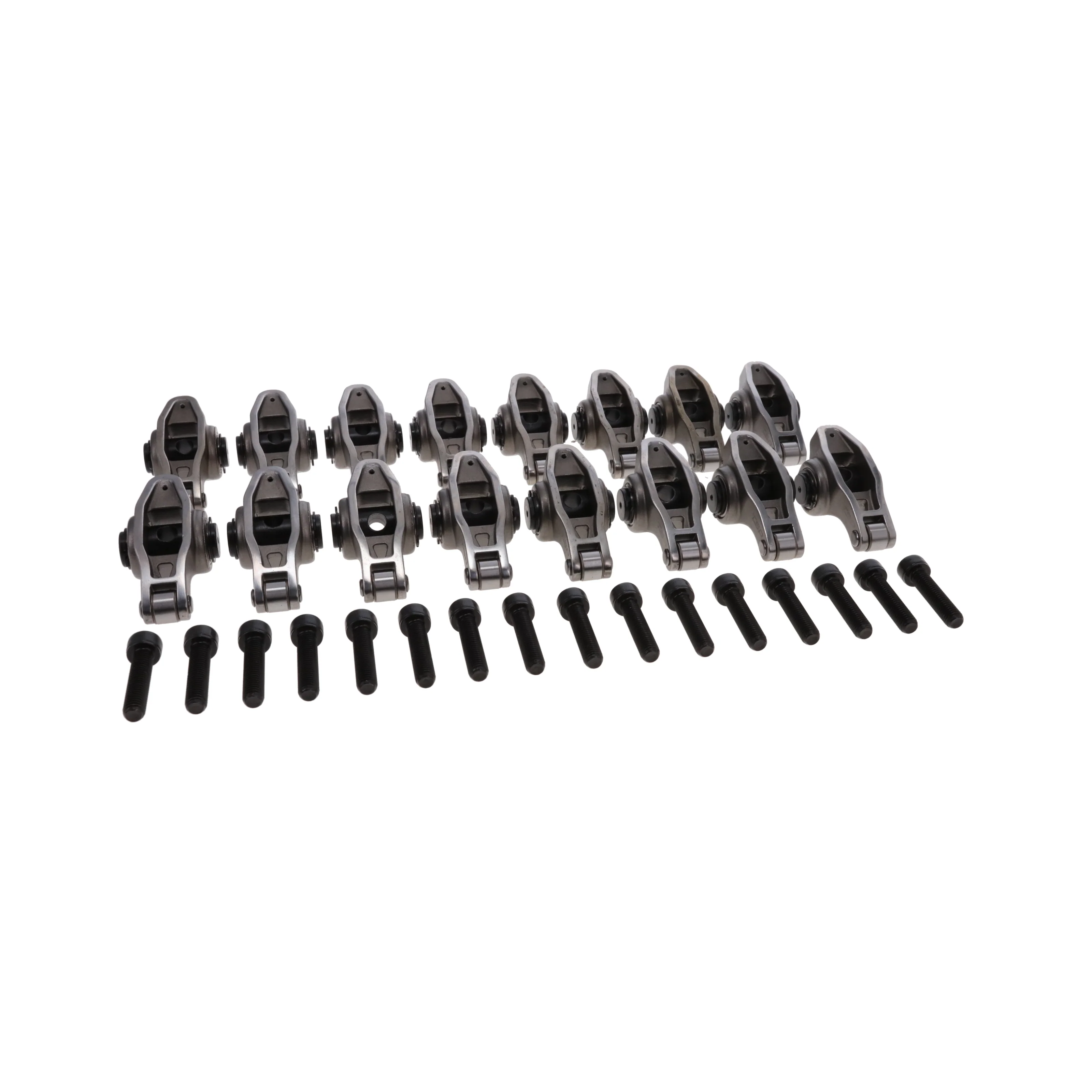 Chevy LT Pro Series Cast Steel Rocker Arms, 1.8 Ratio, Needle Bearing Trunnion, Needle Bearing Tip