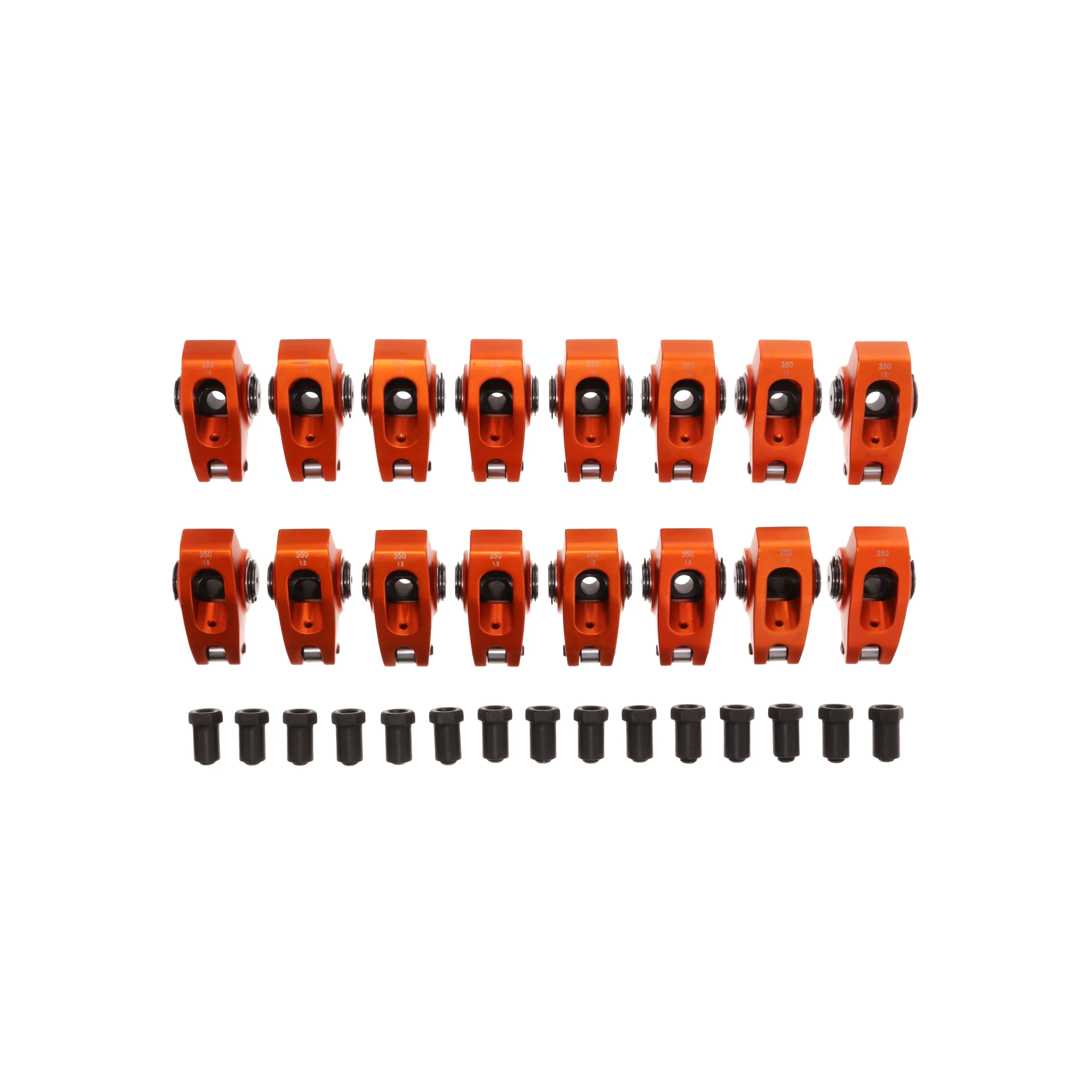 Chevy Small Block 6061-T6 Aluminum 1.5 Ratio 3/8" Roller Rocker Arms - Image 2