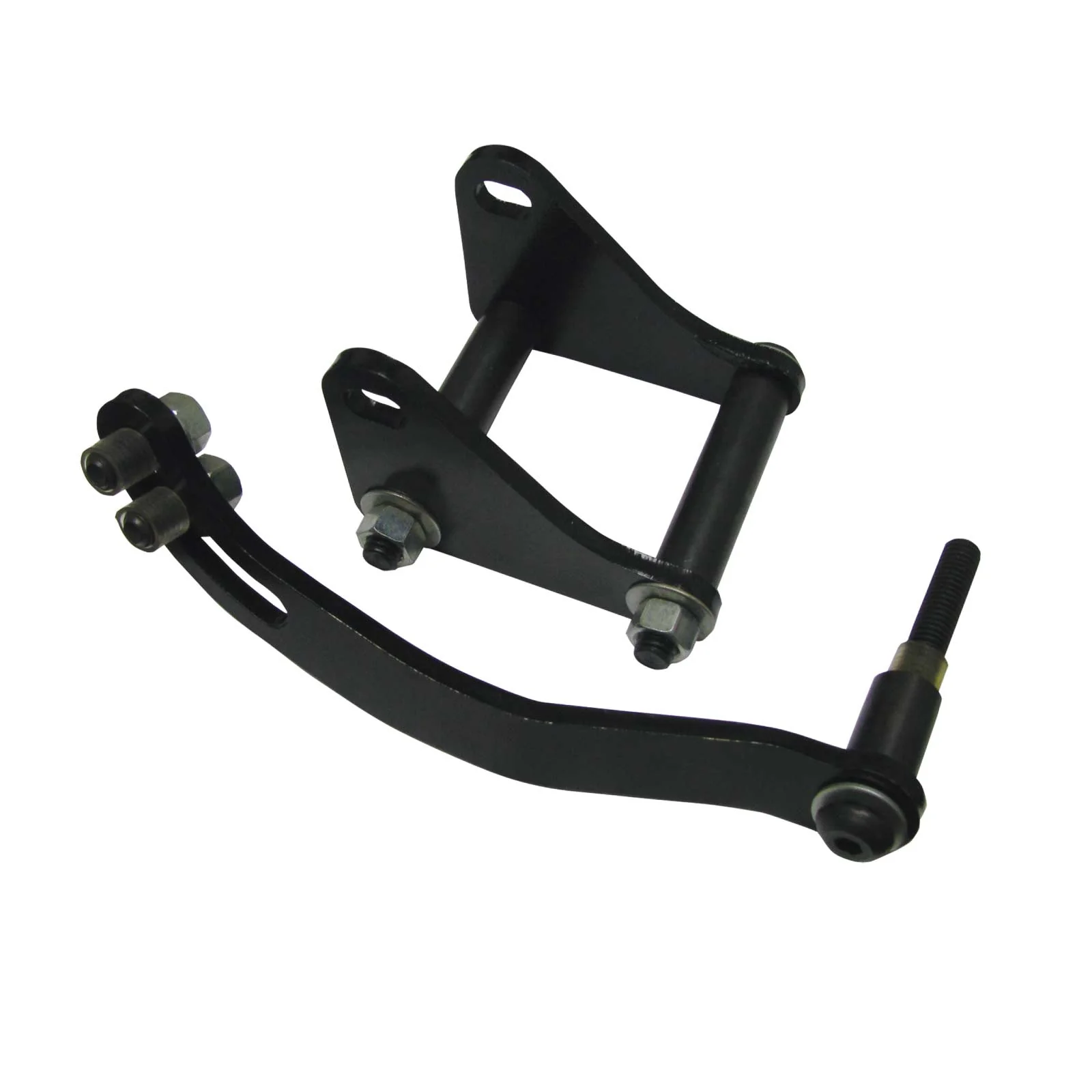 Chevy Small Block Adjustable Steel Driver Side Power Steering Pump Bracket Kit - Black - Image 2
