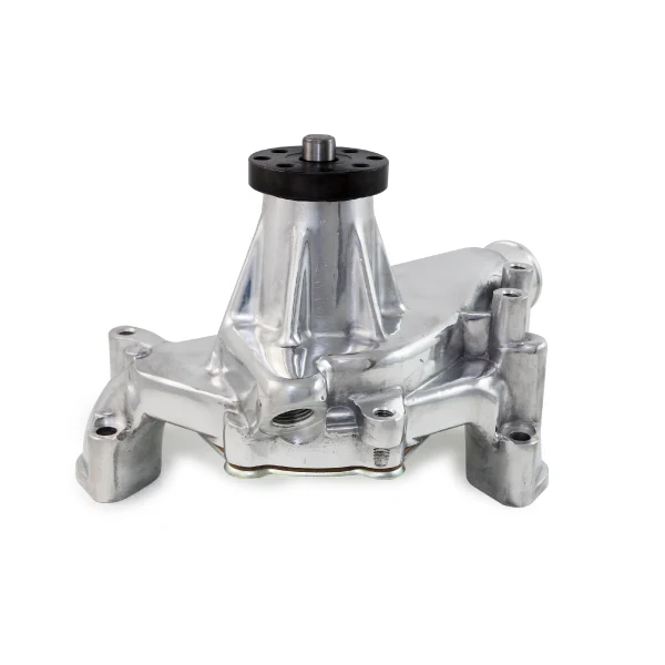 Chevy Small Block Long-Style Reverse Rotation High-Flow Mechanical Water Pump - Polished - Image 2