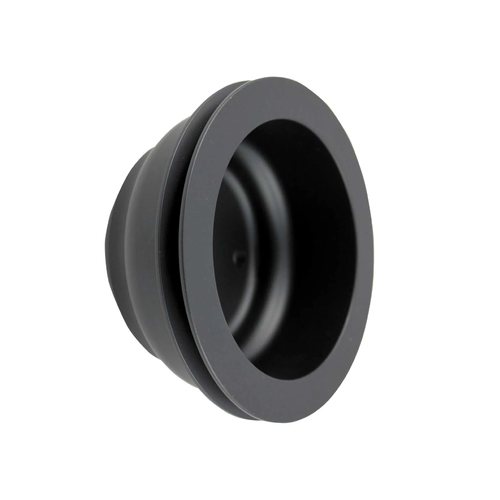 Chevy Small Block Long Water Pump Single-Groove Aluminum Crankshaft Pulley - Black