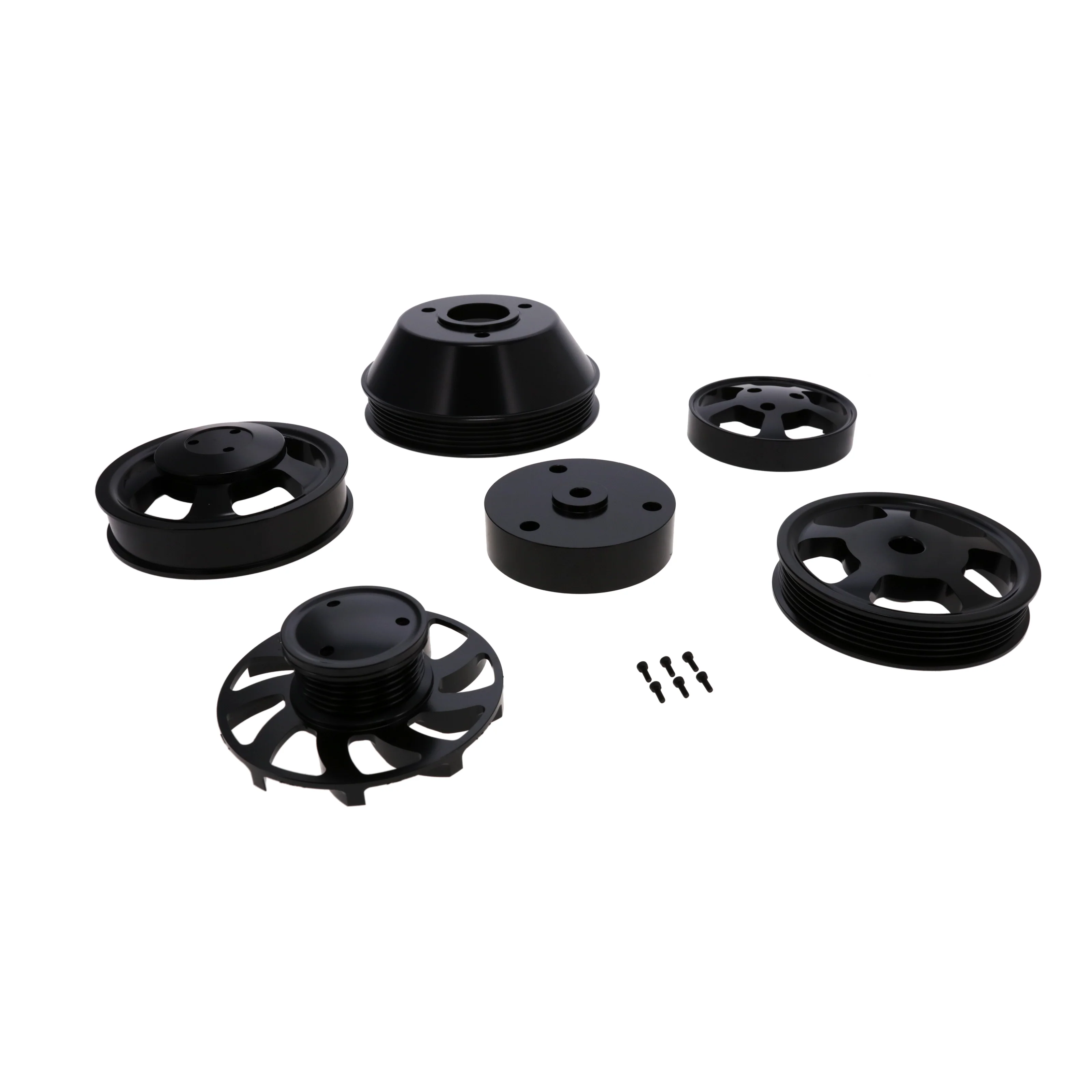 Chevy Small Block Serpentine Front Drive Brackets - Black - Image 2