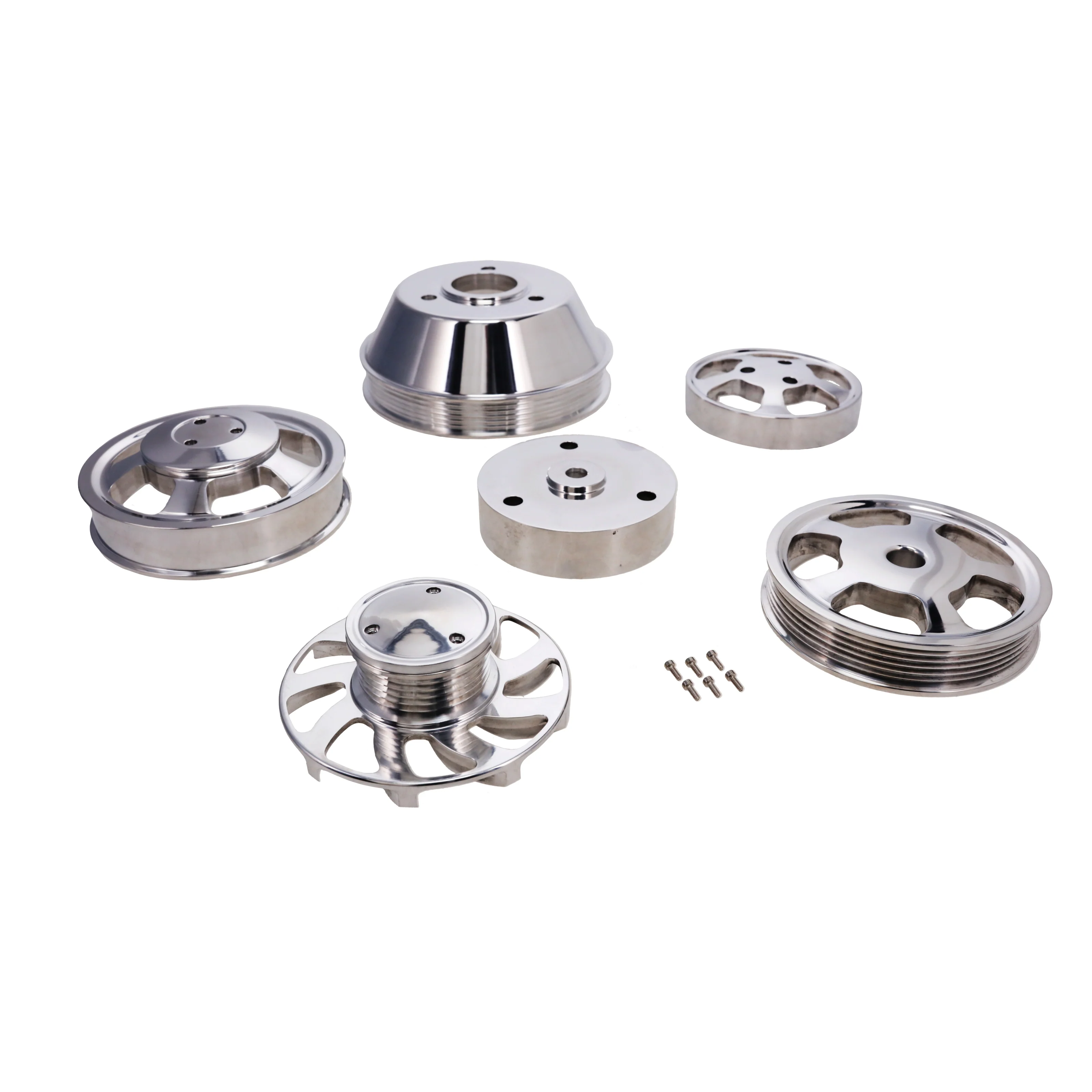 Chevy Small Block Serpentine Front Drive Brackets - Polished - Image 2