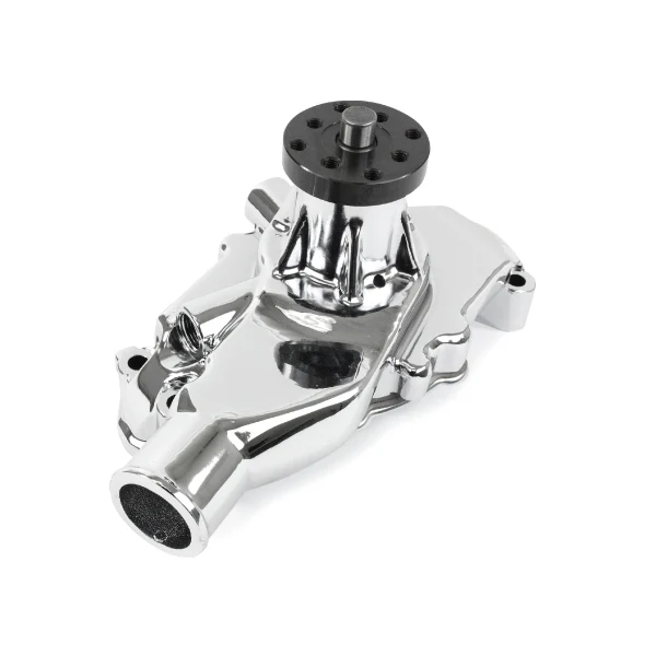 Chevy Small Block Short-Style Circle Track High-Flow Mechanical Water Pump - Chrome - Image 2