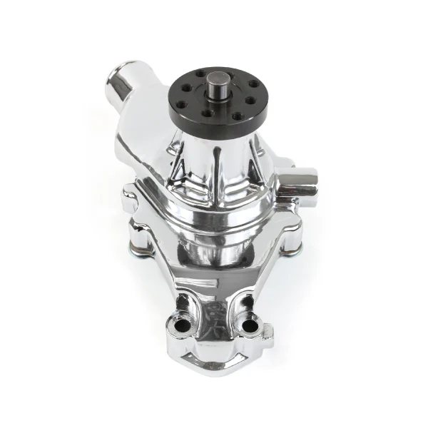Chevy Small Block Short-Style Reverse Rotation High-Flow Mechanical Water Pump - Polished - Image 2