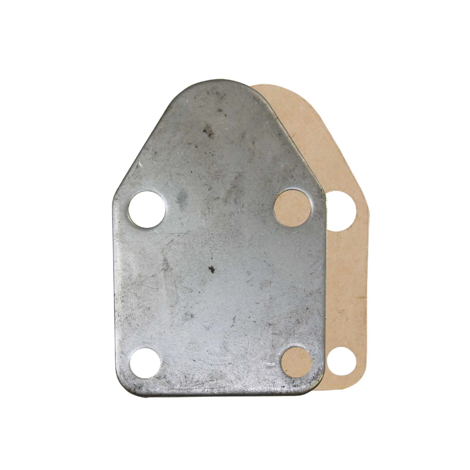 Chevy Small Block Steel Fuel Pump Block-Off Plate - Unplated - Image 2