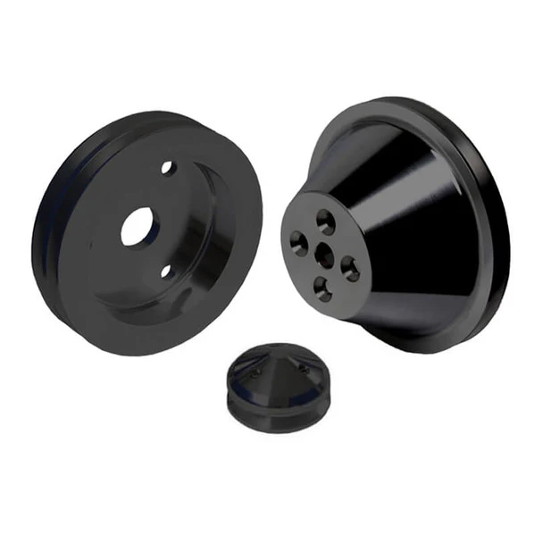 Chevy Small Block V-Belt Pulley Kit - Short Water Pump - Image 2
