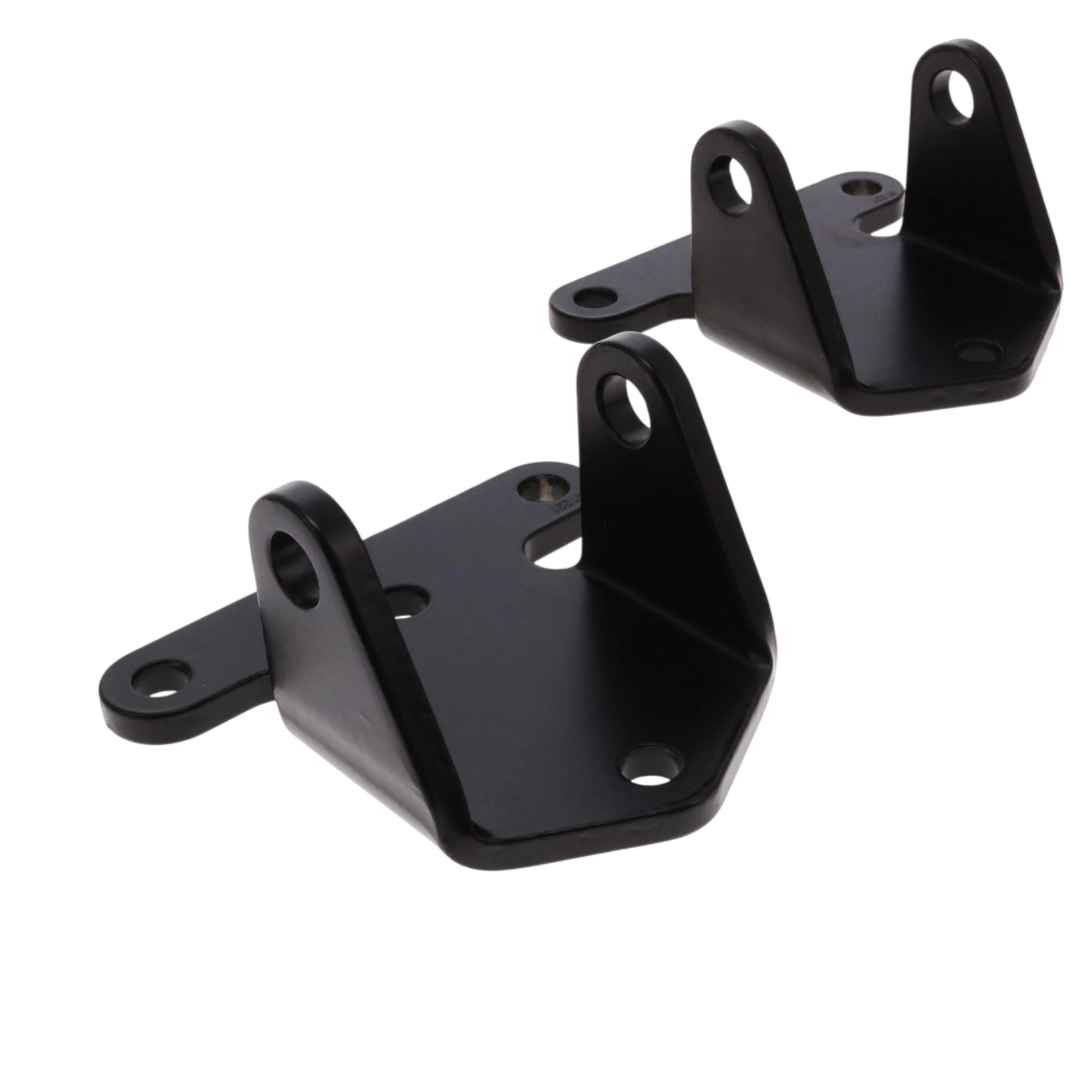Chevy V8 1/4" Thick Solid Steel Engine Mounts - Black - Image 3