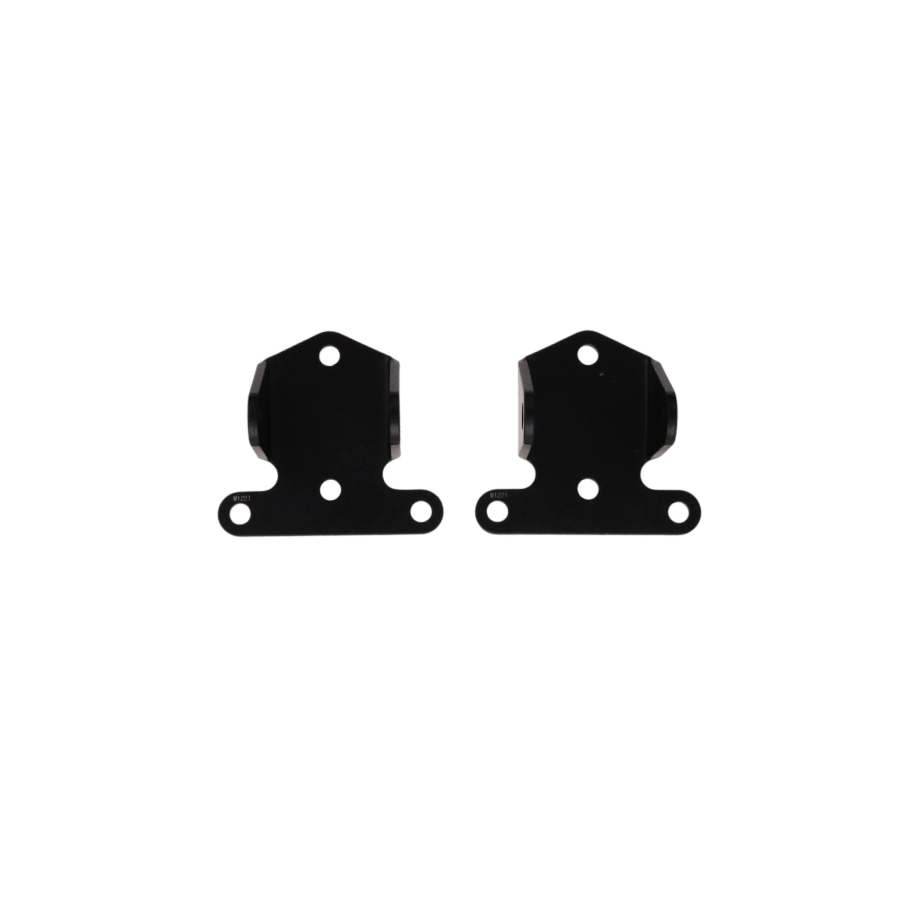 Chevy V8 3/16" Thick Solid Steel Engine Mounts - Black - Image 4