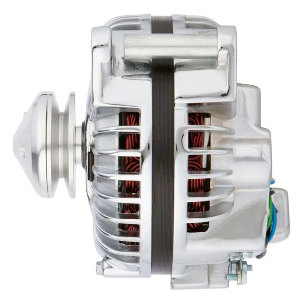 Chrysler 1 Wire Alternator 100 Amp Chrome Plated Serpentine 8-Rib Pulley - Image 3