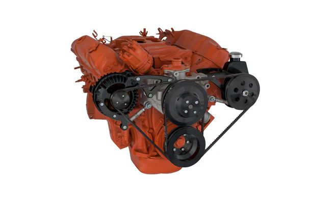 Chrysler Big Block Power Steering & Alternator System (426 - 440) - Black - Image 3