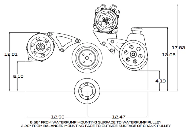 Chrysler Big Block Power Steering & Alternator System (426 - 440) - Polished - Image 4