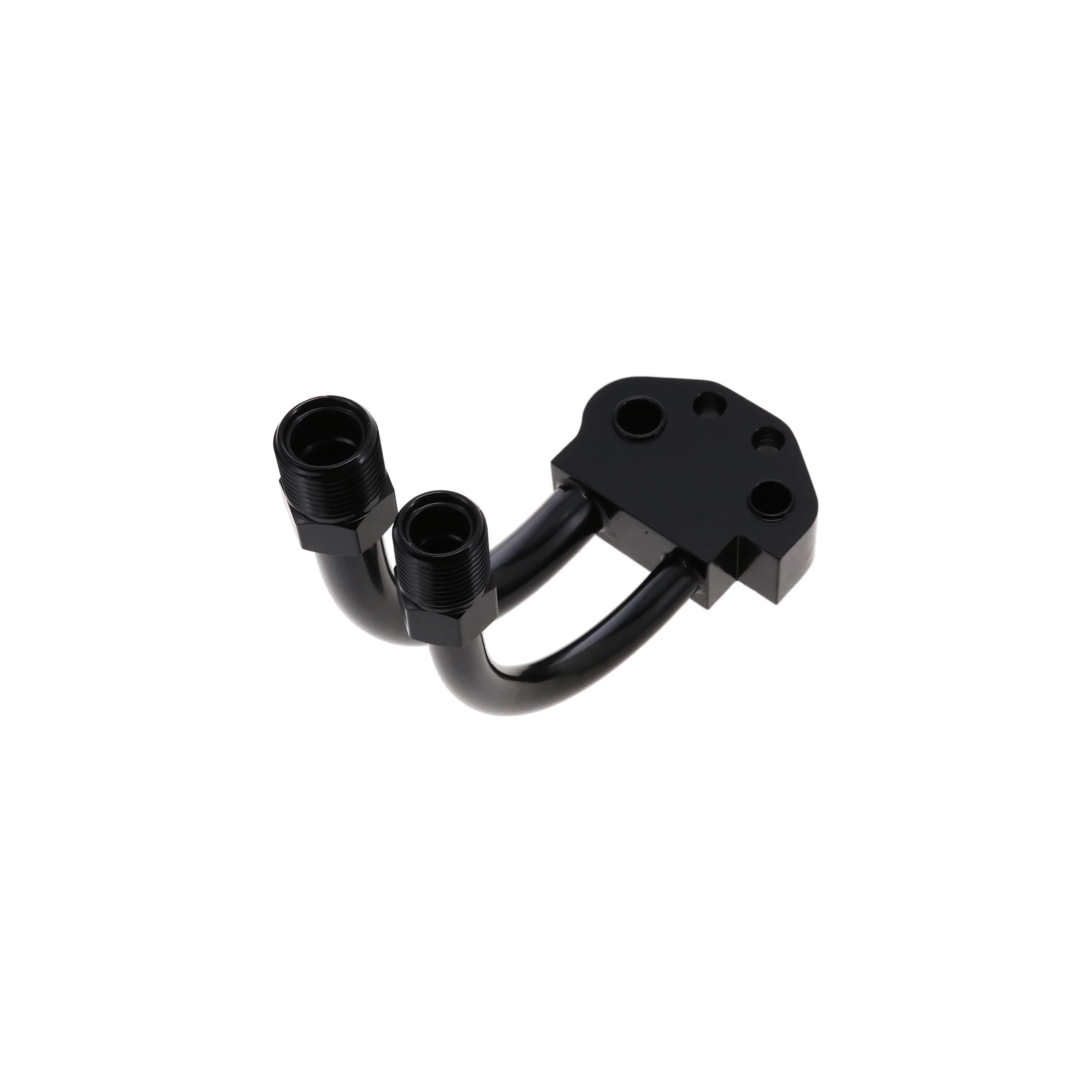 Curved A/C Manifold Fitting for Sanden SD-7 - Black - Image 3