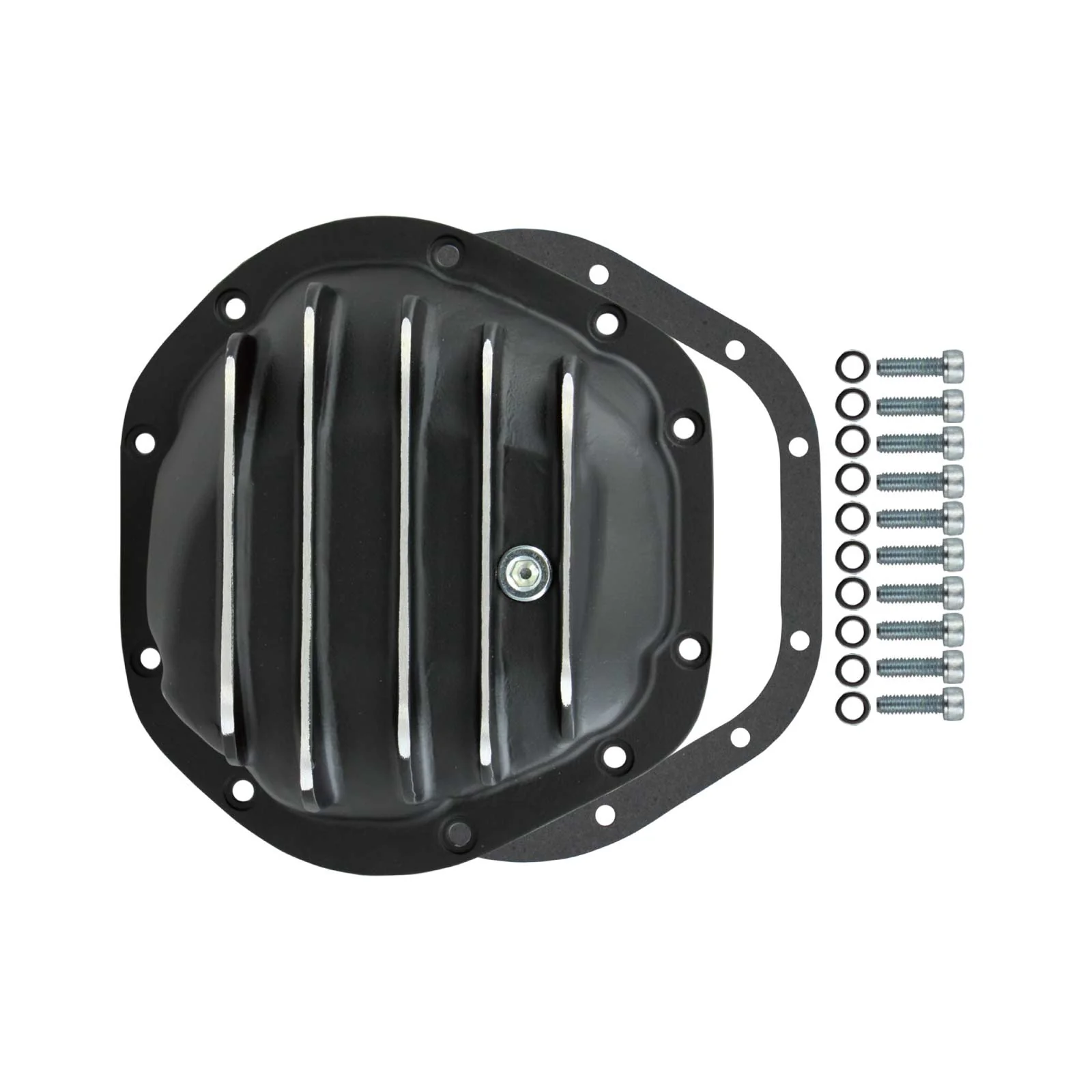 Dana 44 10-Bolt Aluminum Differential Cover Black w/ Gasket & Hardware