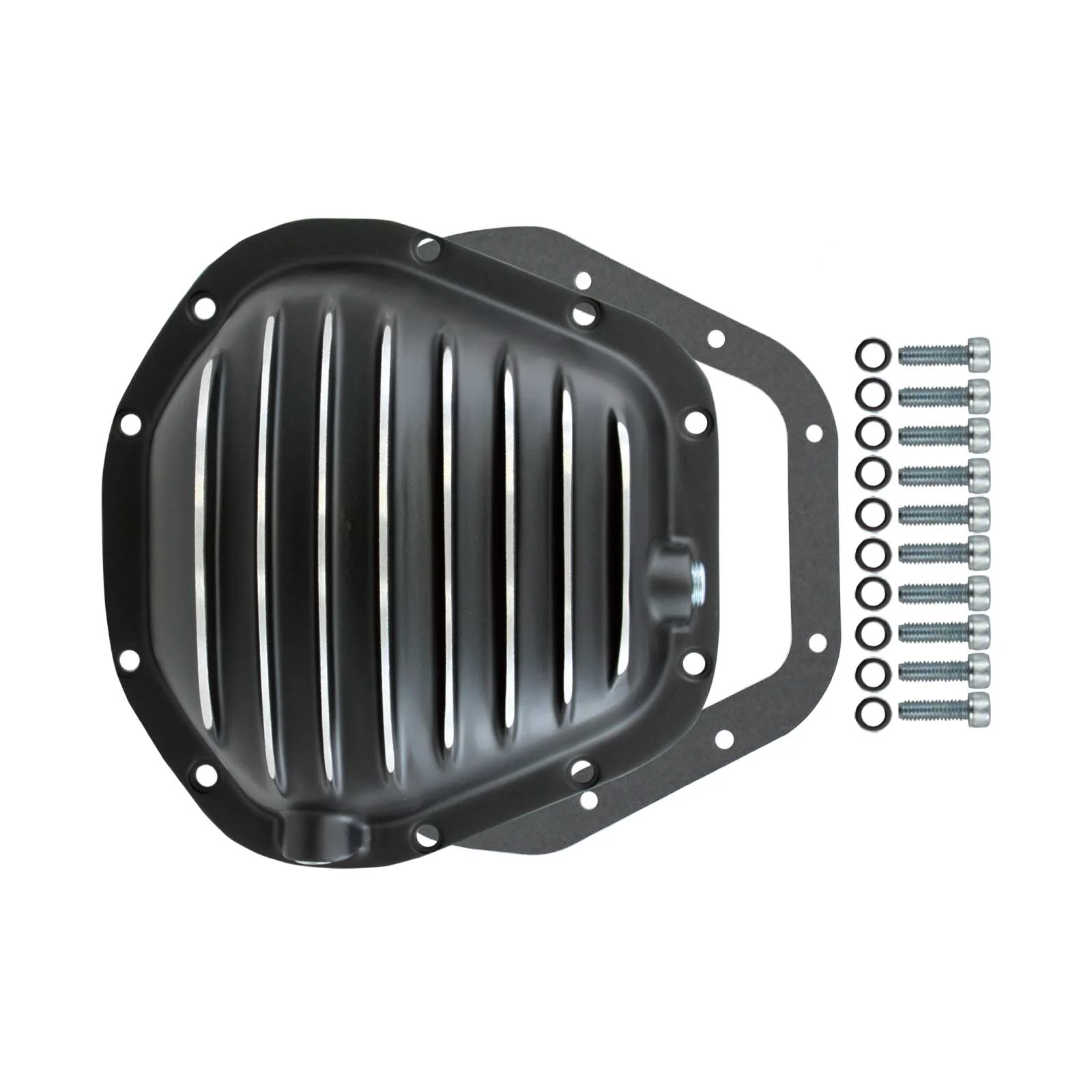 Dana 60 10-Bolt Aluminum Differential Cover Black w/ Gasket & Hardware