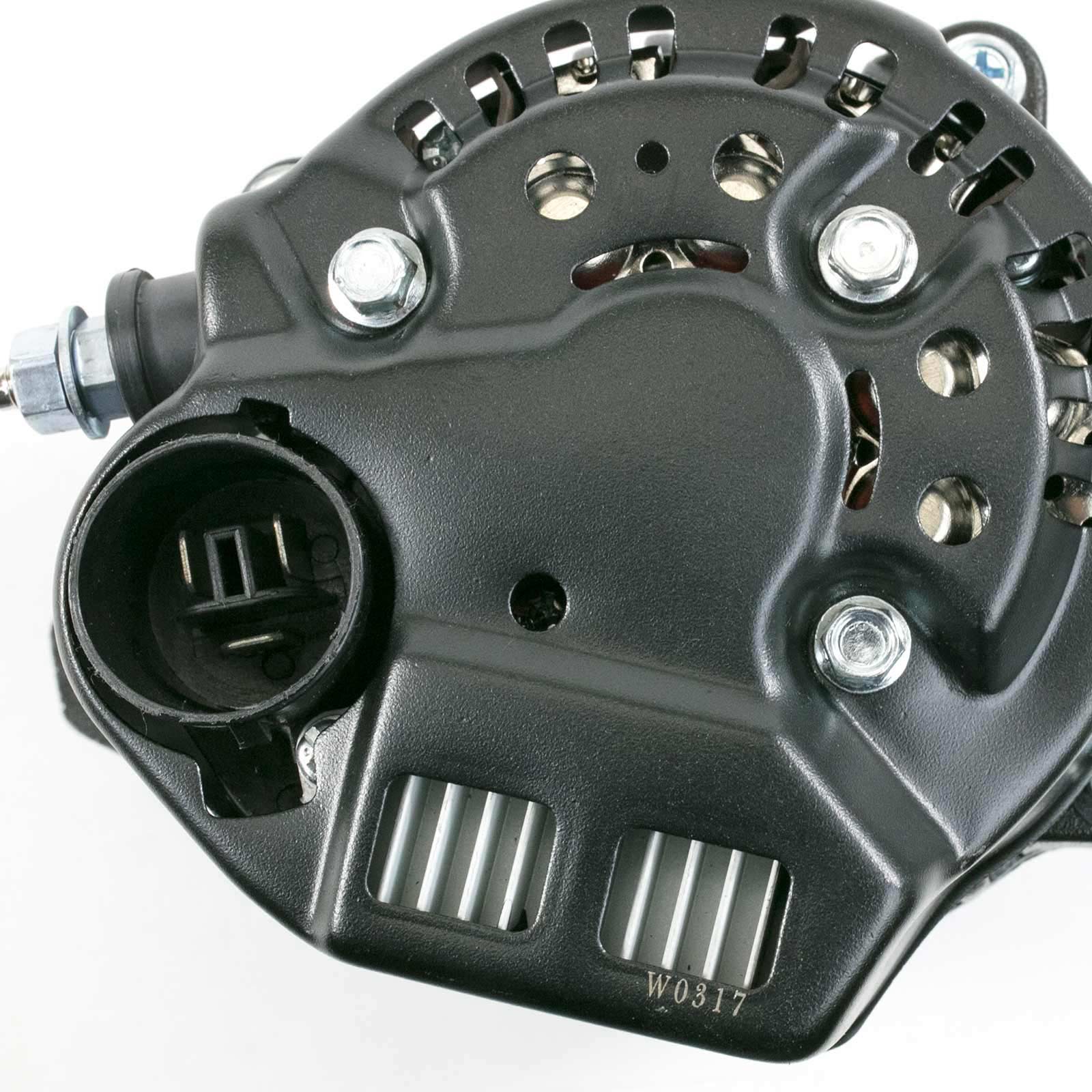 Denso Style 90 Amp Mini Race Alternator - Black - Image 3