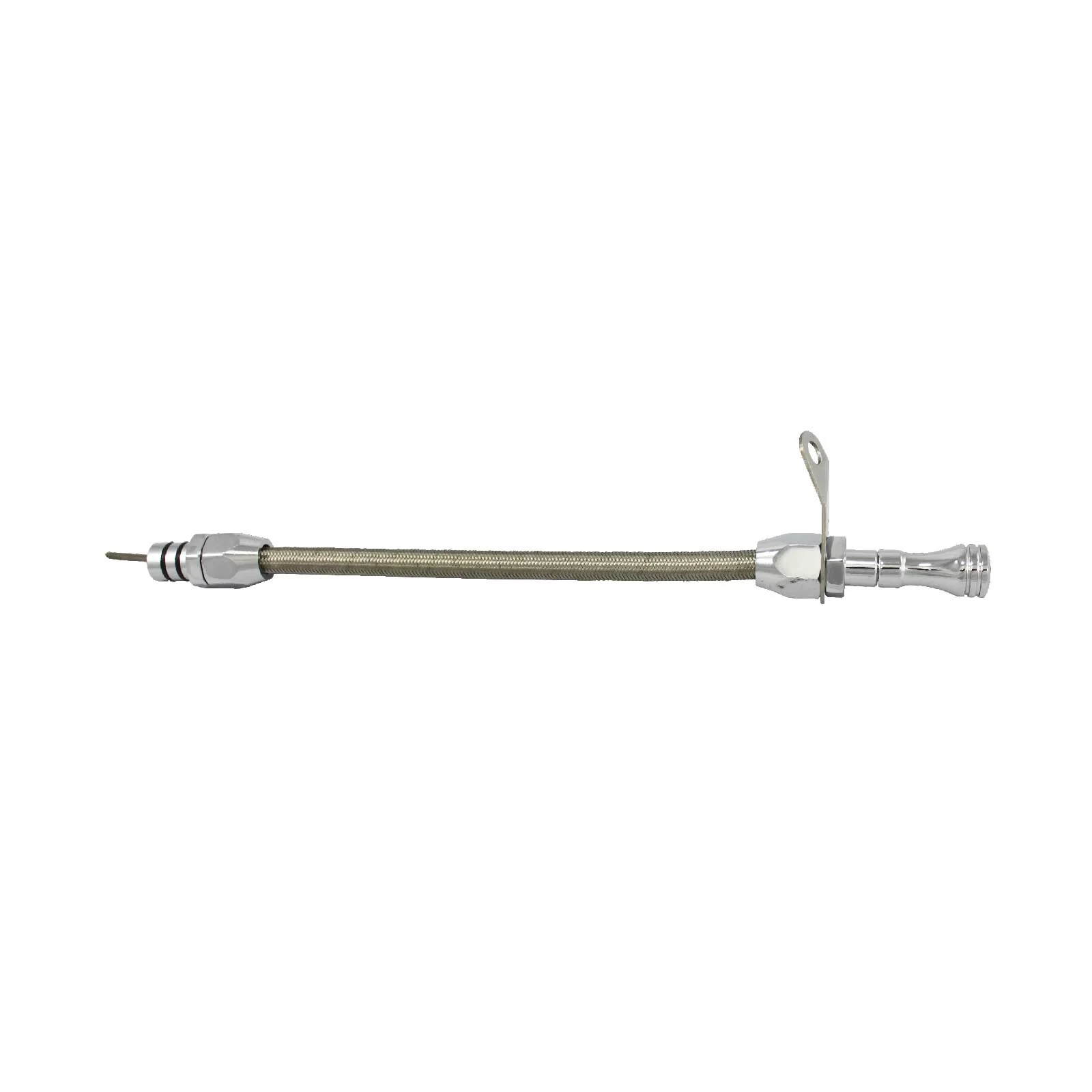 GM 700R4 / 4L60 Bellhousing Mount Flexible Braided Stainless Steel Transmission Dipstick