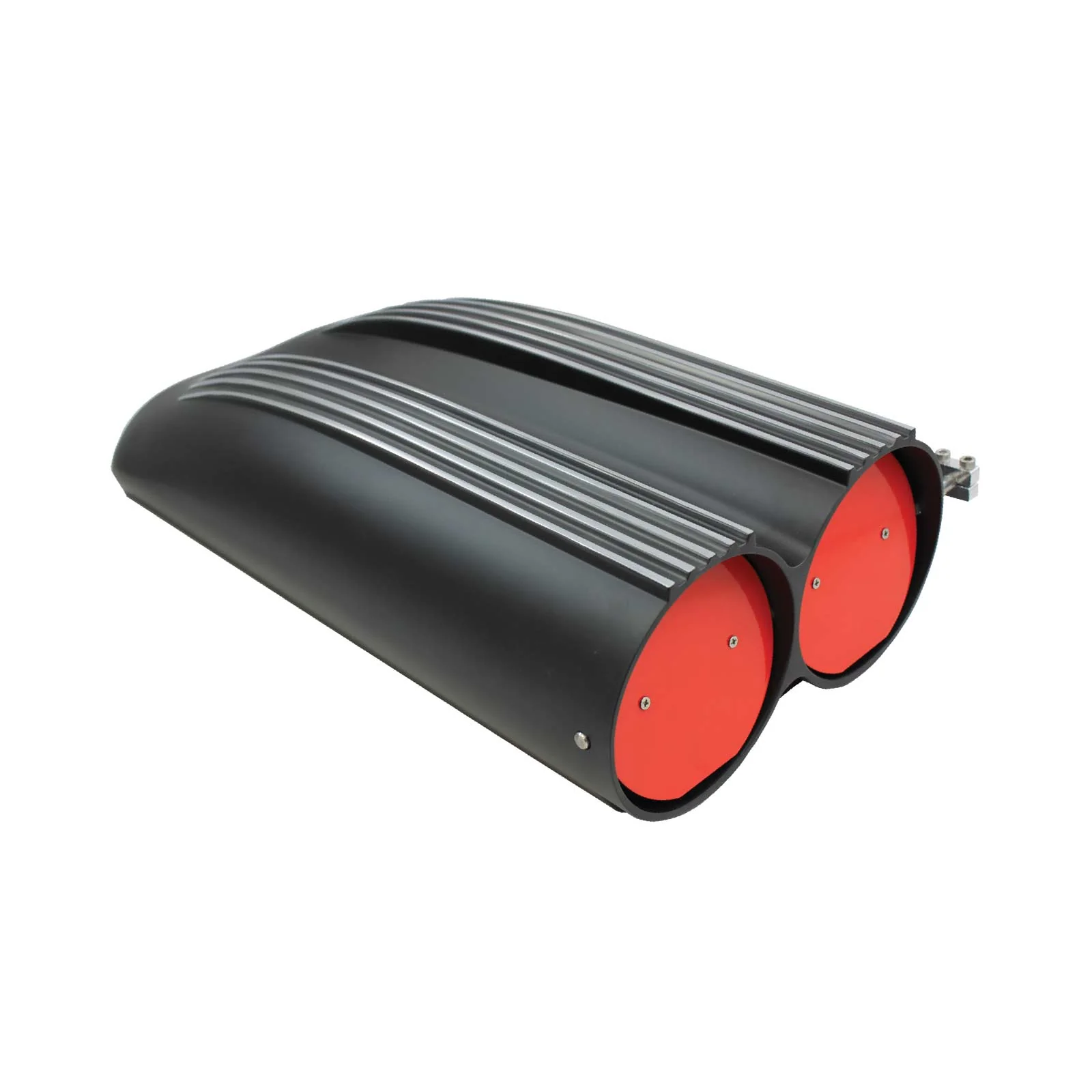 Finned Aluminum Air Cleaner & Hood Scoop Kit - Black