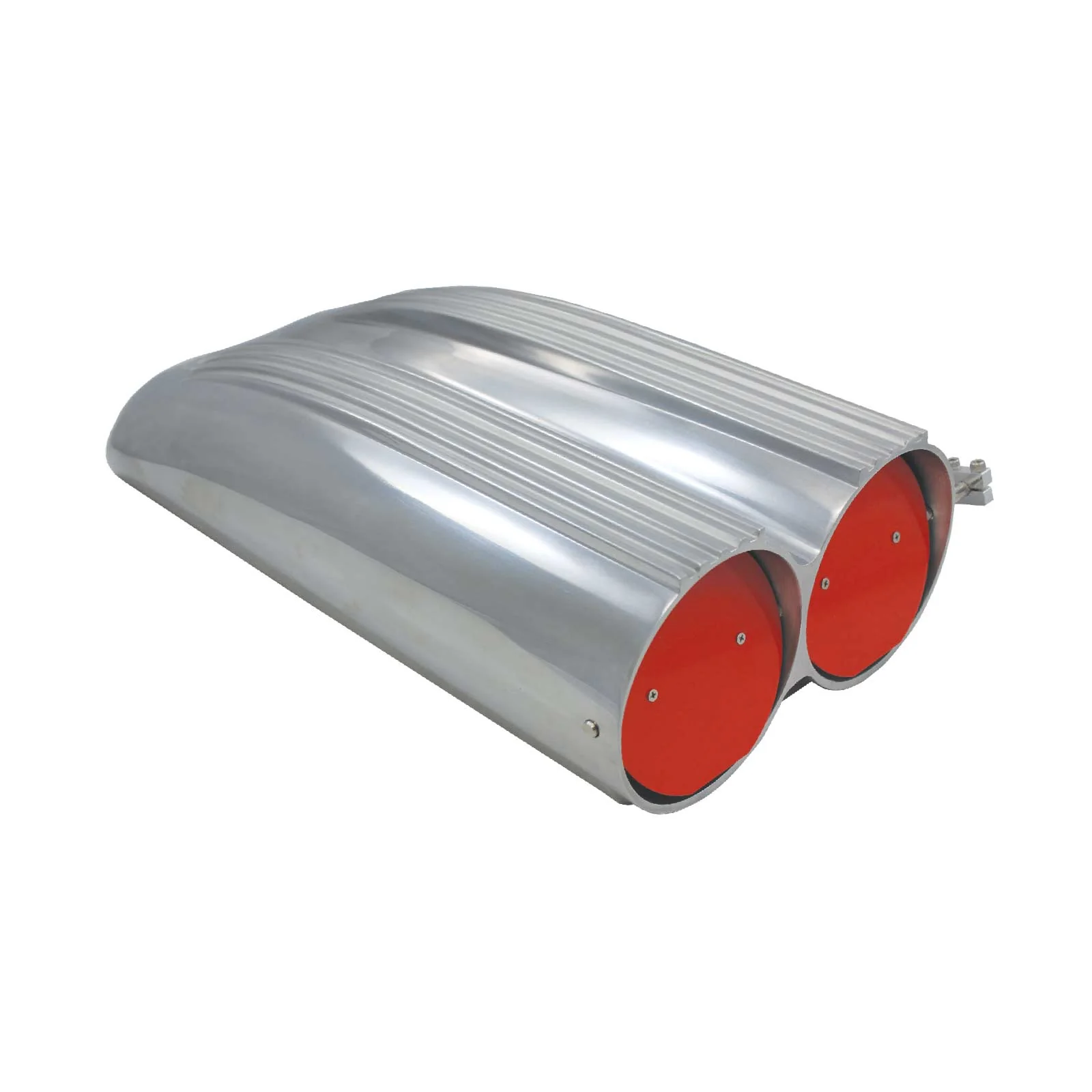 Finned Aluminum Air Cleaner & Hood Scoop Kit - Polished
