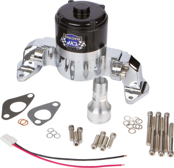 Ford 289-302-351W Small Block Electric Water Pump - 35 GPM - Chrome