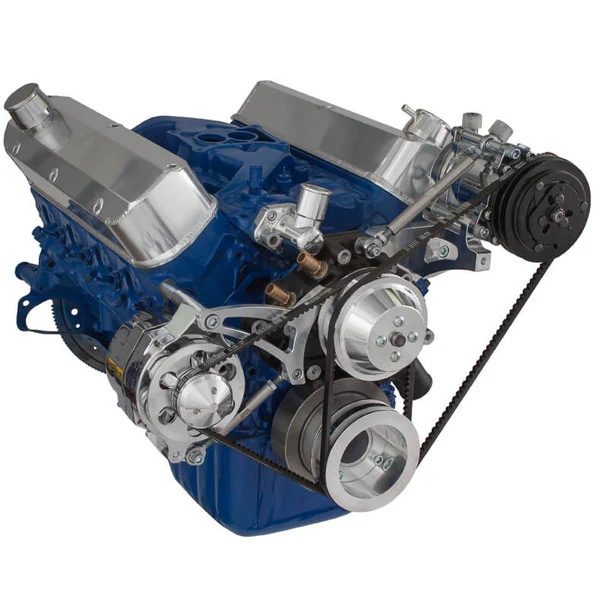 Ford 289-302-351W V-Belt System - AC & Alternator - Polished - Image 3