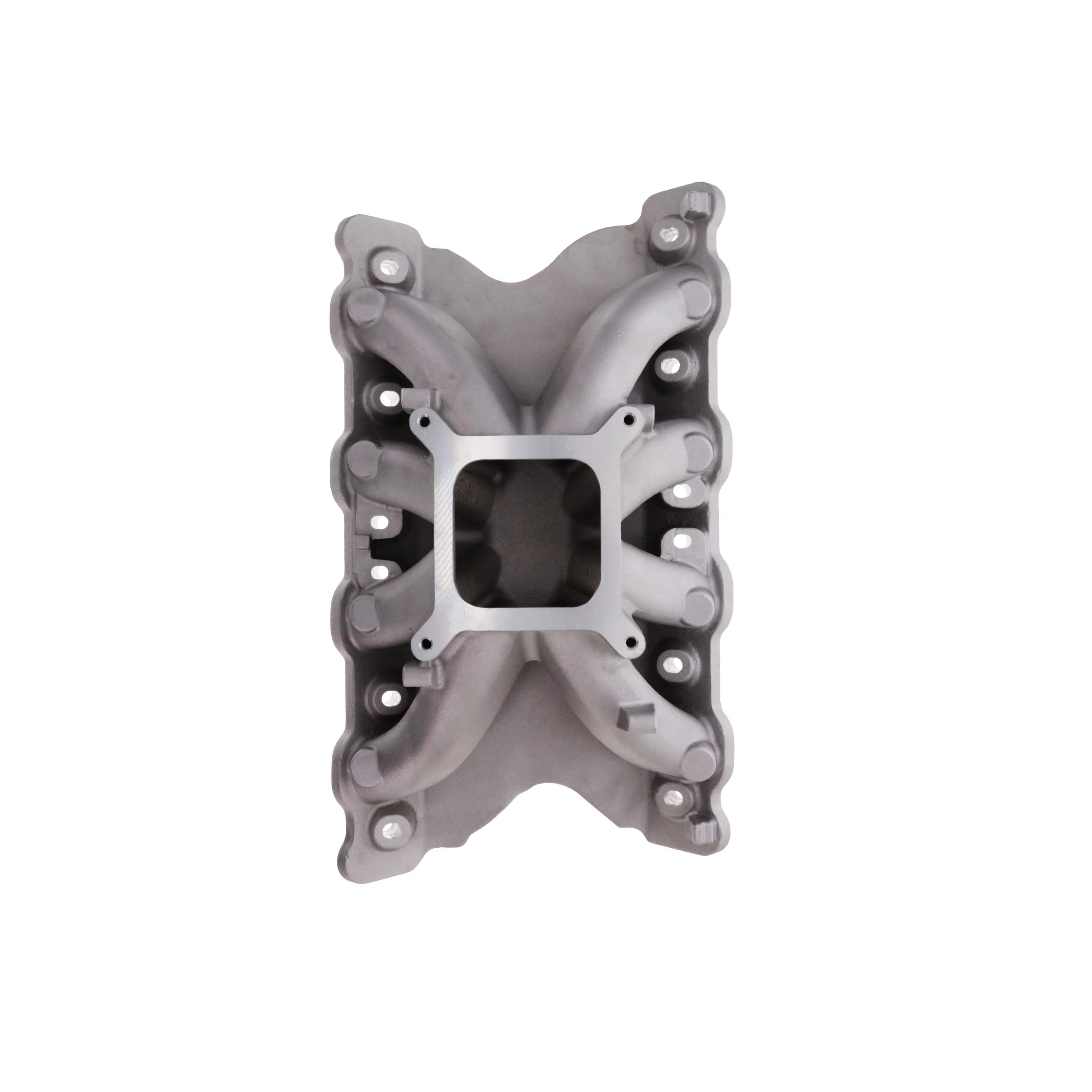 Ford 351 Cleveland 2V/4V Aluminum Intake Manifold, Single Plane, Hi-Rise - Satin - Image 6