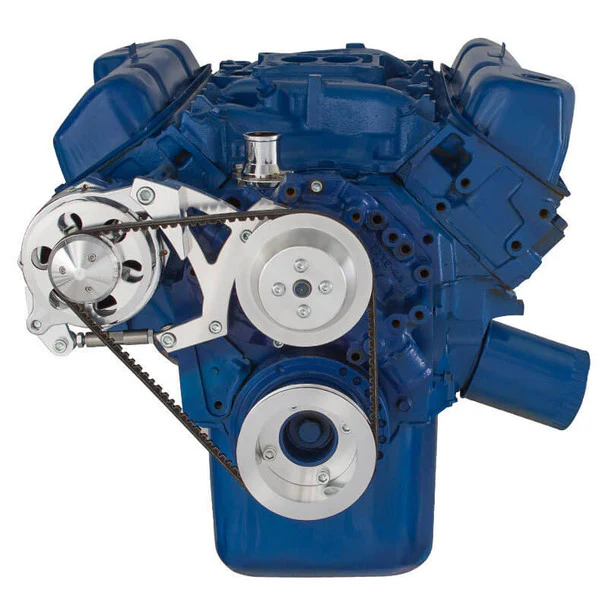 Ford 351C, 351M & 400 V-Belt System - Alternator Only - Polished - Image 2