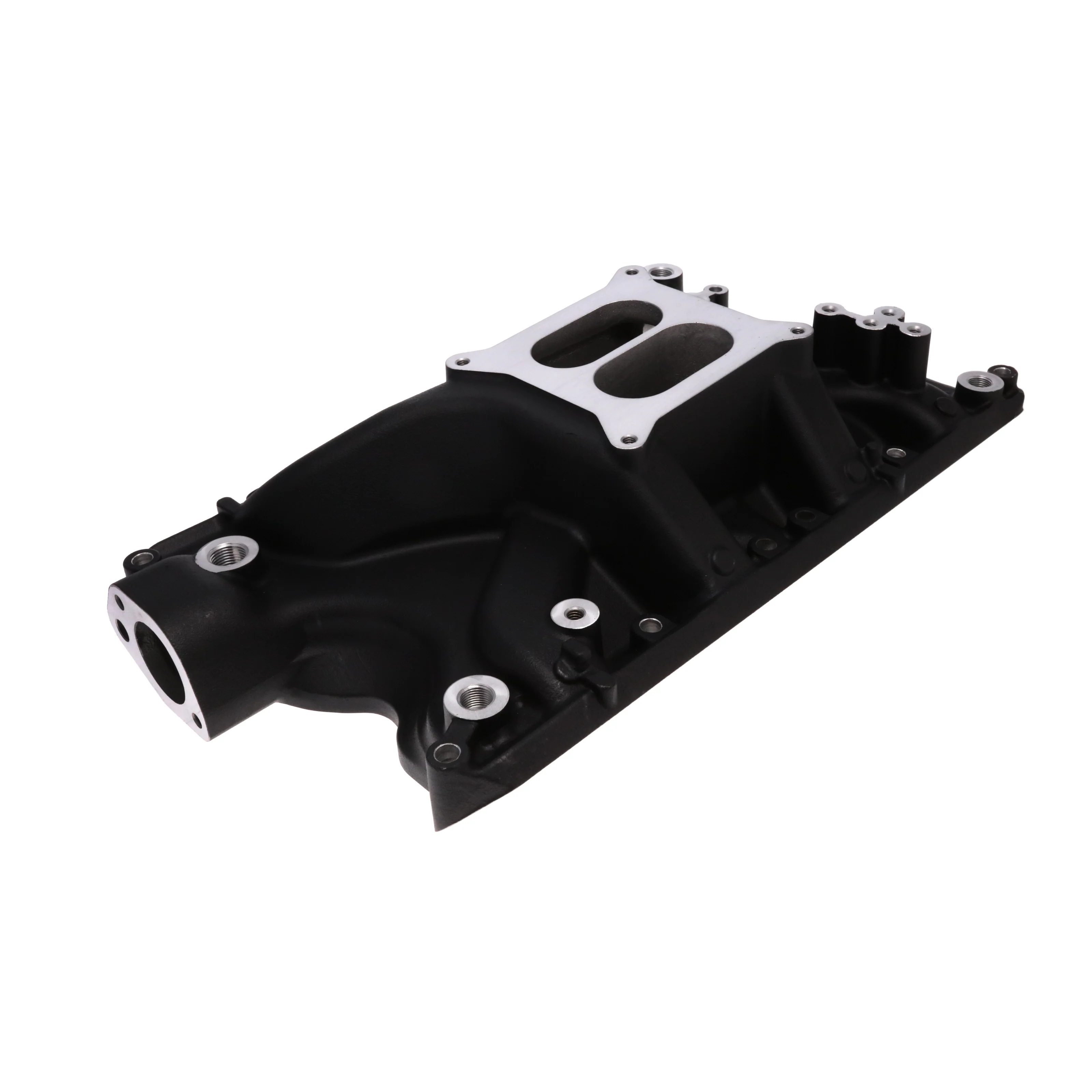 Ford 351W Carbureted Aluminum Dual Plane Intake Manifold - Black