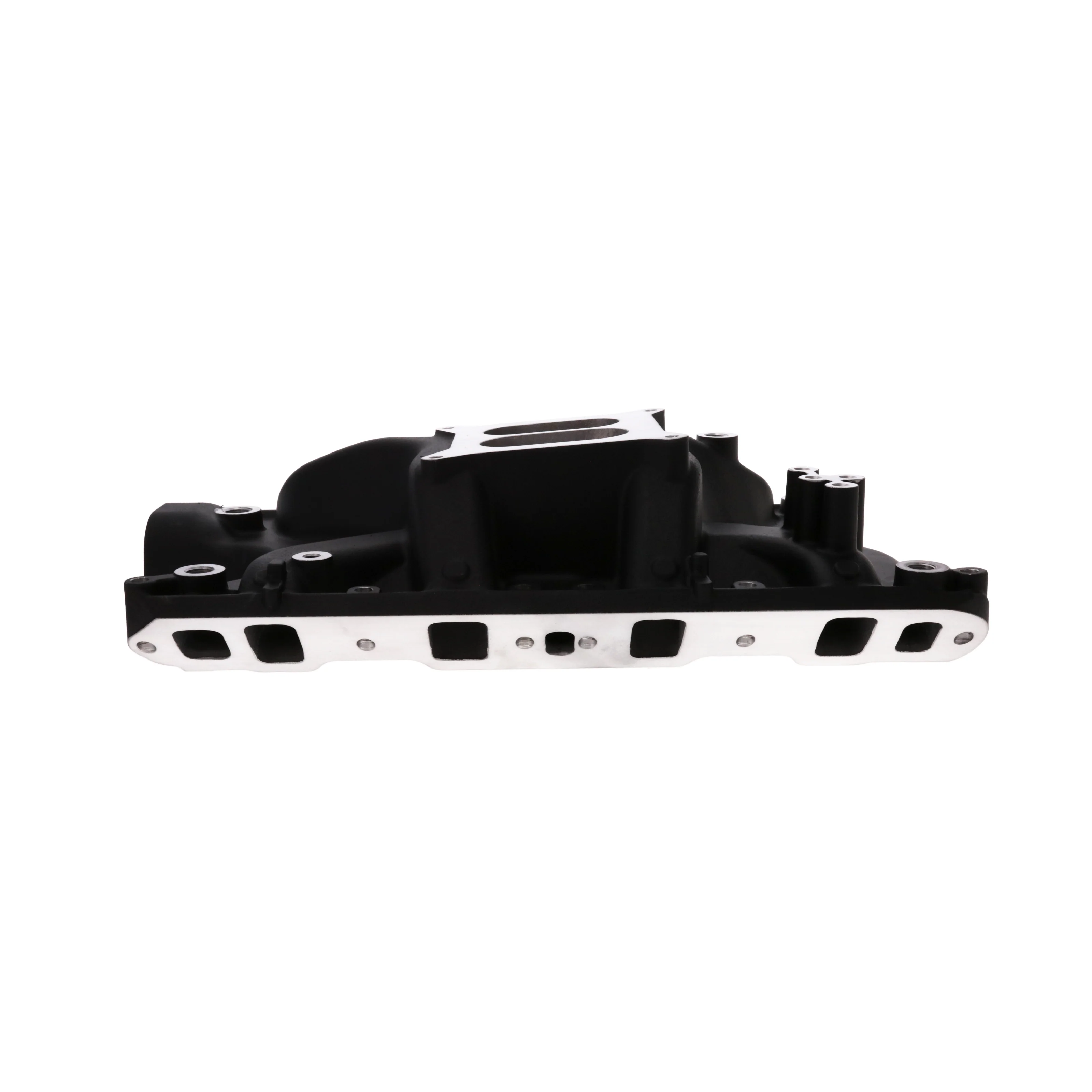 Ford 351W Carbureted Aluminum Dual Plane Intake Manifold - Black - Image 4