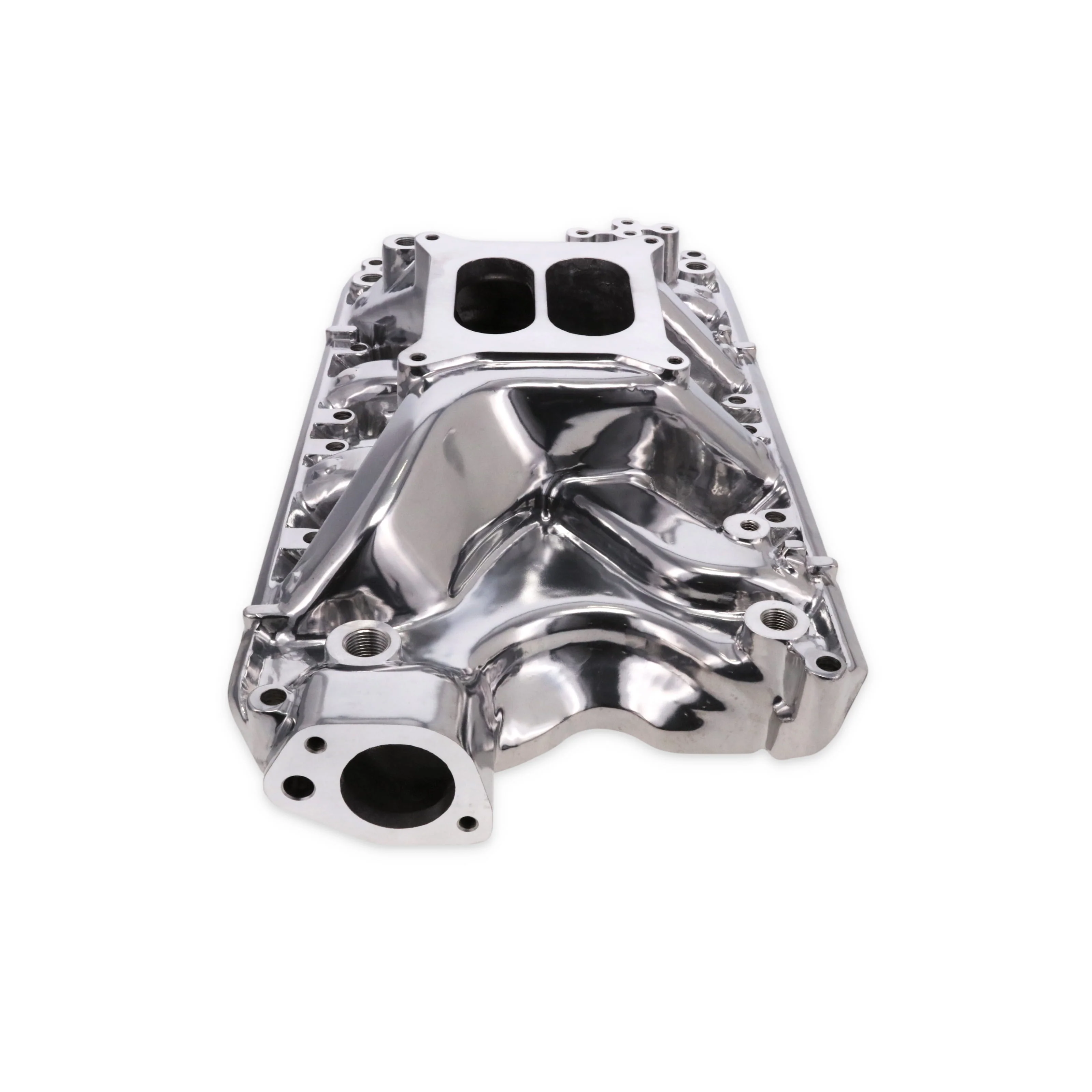 Ford 351W Carbureted Aluminum Dual Plane Intake Manifold - Polished - Image 2