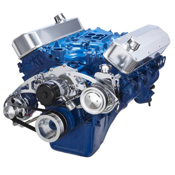 Ford 460 Serpentine System - Power Steering & Alternator - Electric Water Pump - Polished