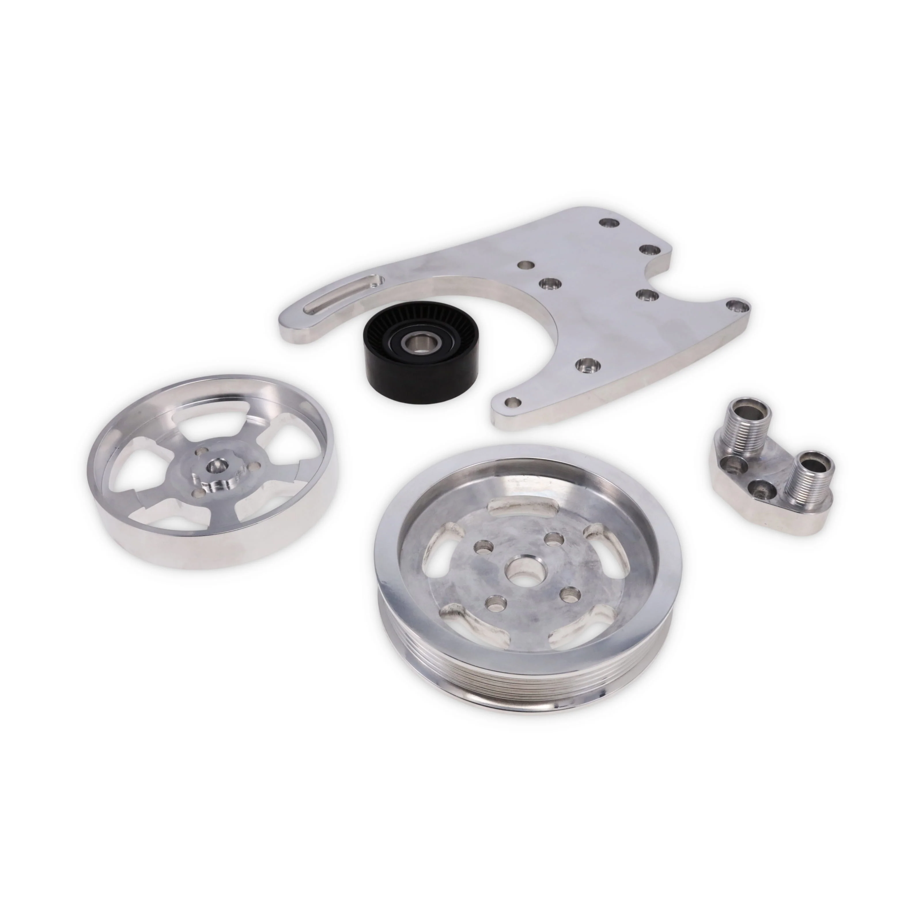 Ford 5.0L Coyote Hydraulic Power Steering Kit - Polished - Image 3