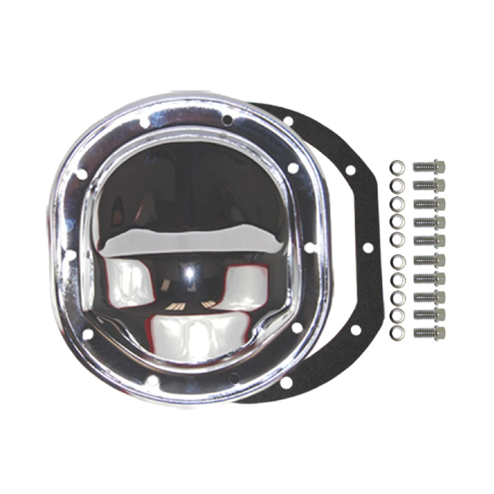 Ford 7.5" 10-Bolt Chrome Steel Differential Cover w/ Gasket & Hardware