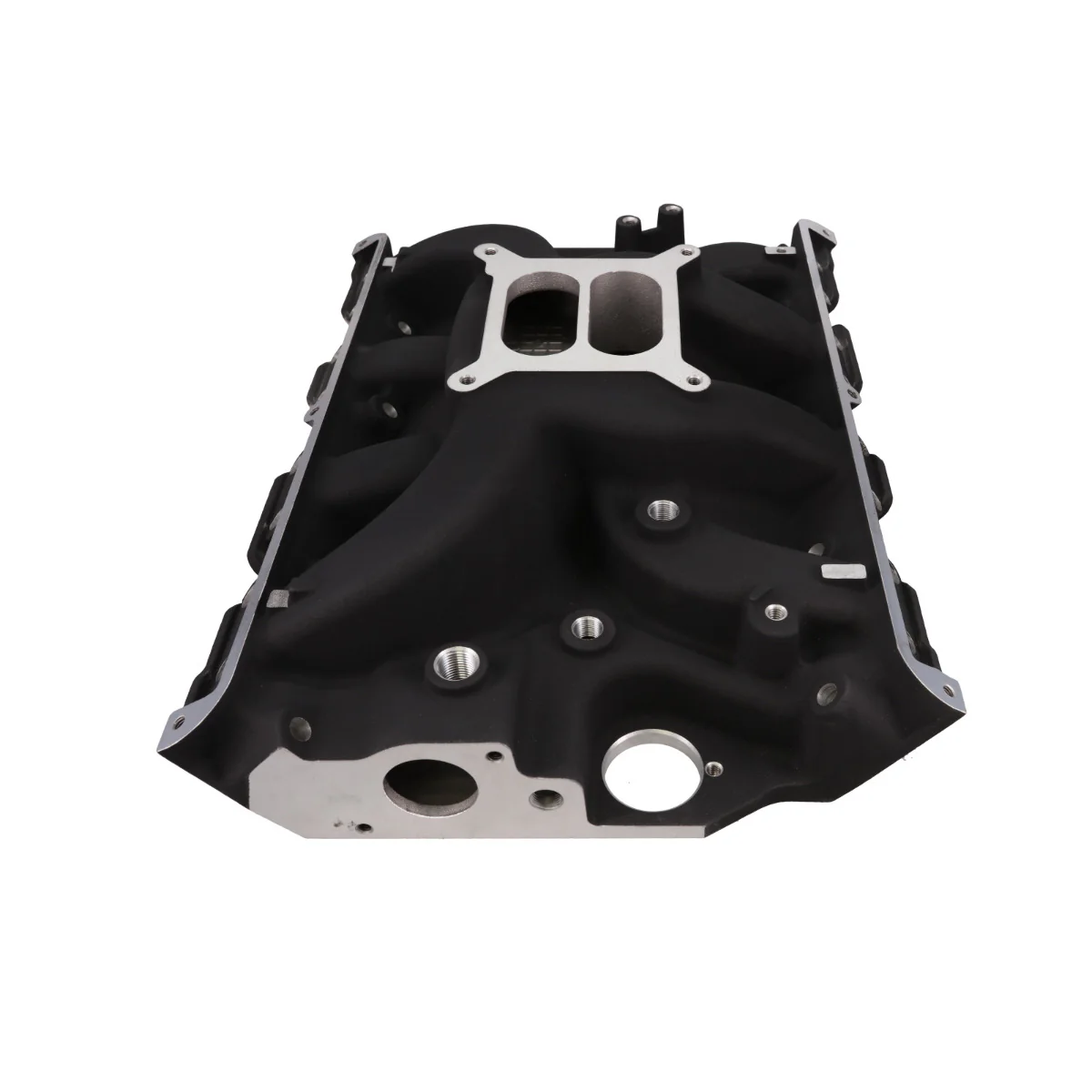 Ford Big Block FE Carbureted Dual Plane Aluminum Intake Manifold - Black - Image 2
