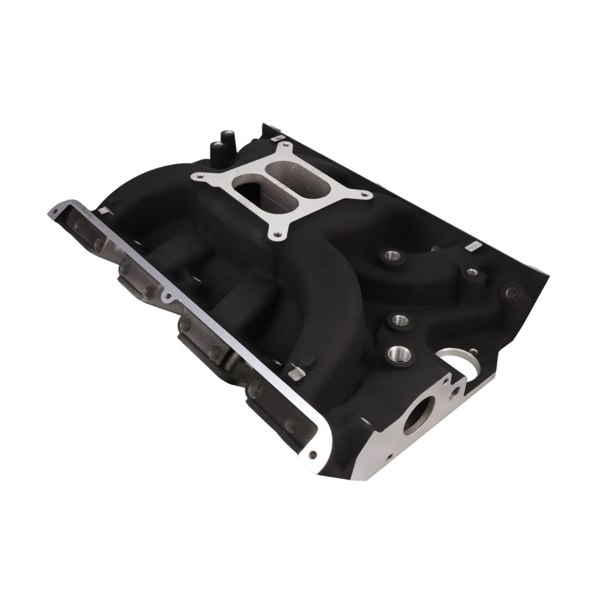 Ford Big Block FE Carbureted Dual Plane Aluminum Intake Manifold - Black - Image 3