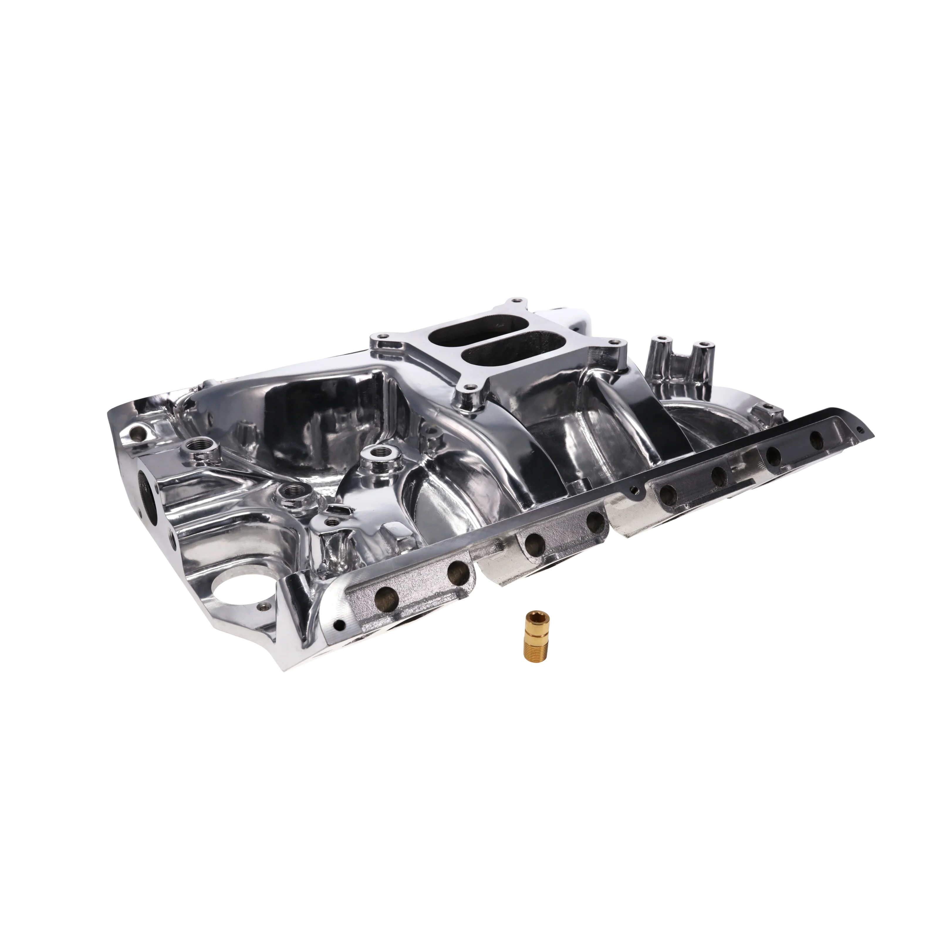 Ford Big Block FE Carbureted Dual Plane Aluminum Intake Manifold - Polished - Image 4