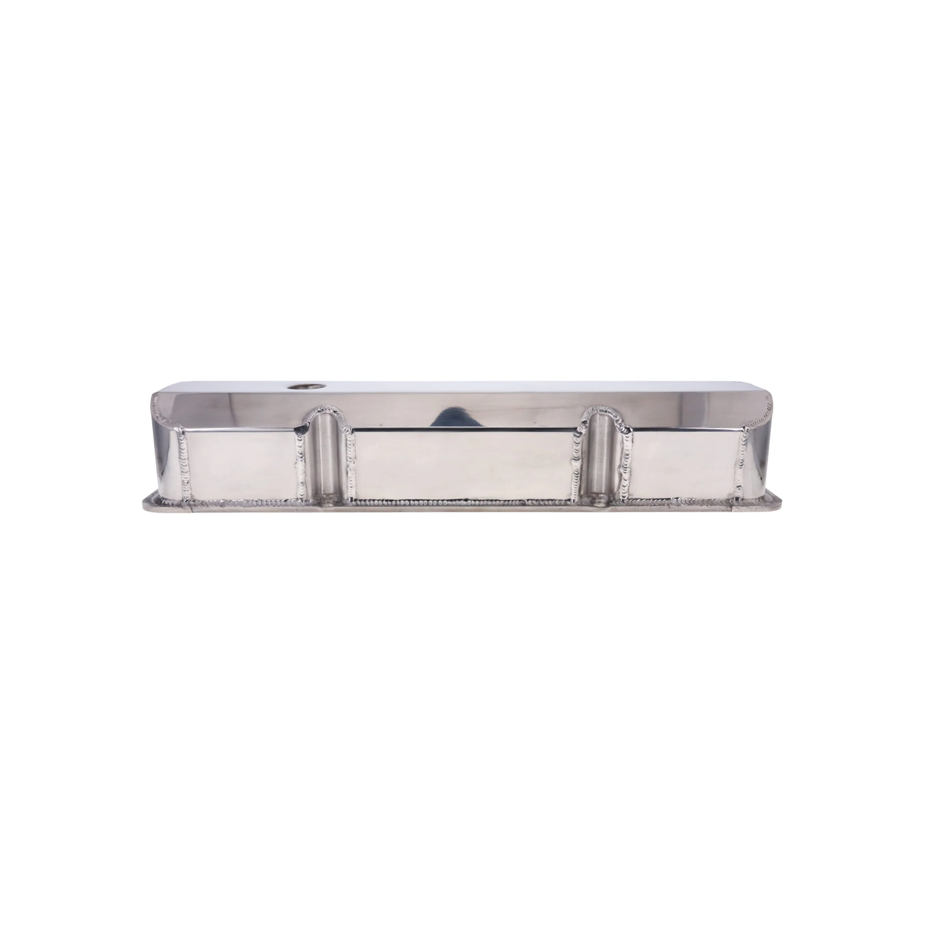 Ford FE Big Block Short Bolt Fabricated Aluminum Valve Covers with Breather Holes - Polished - Image 4