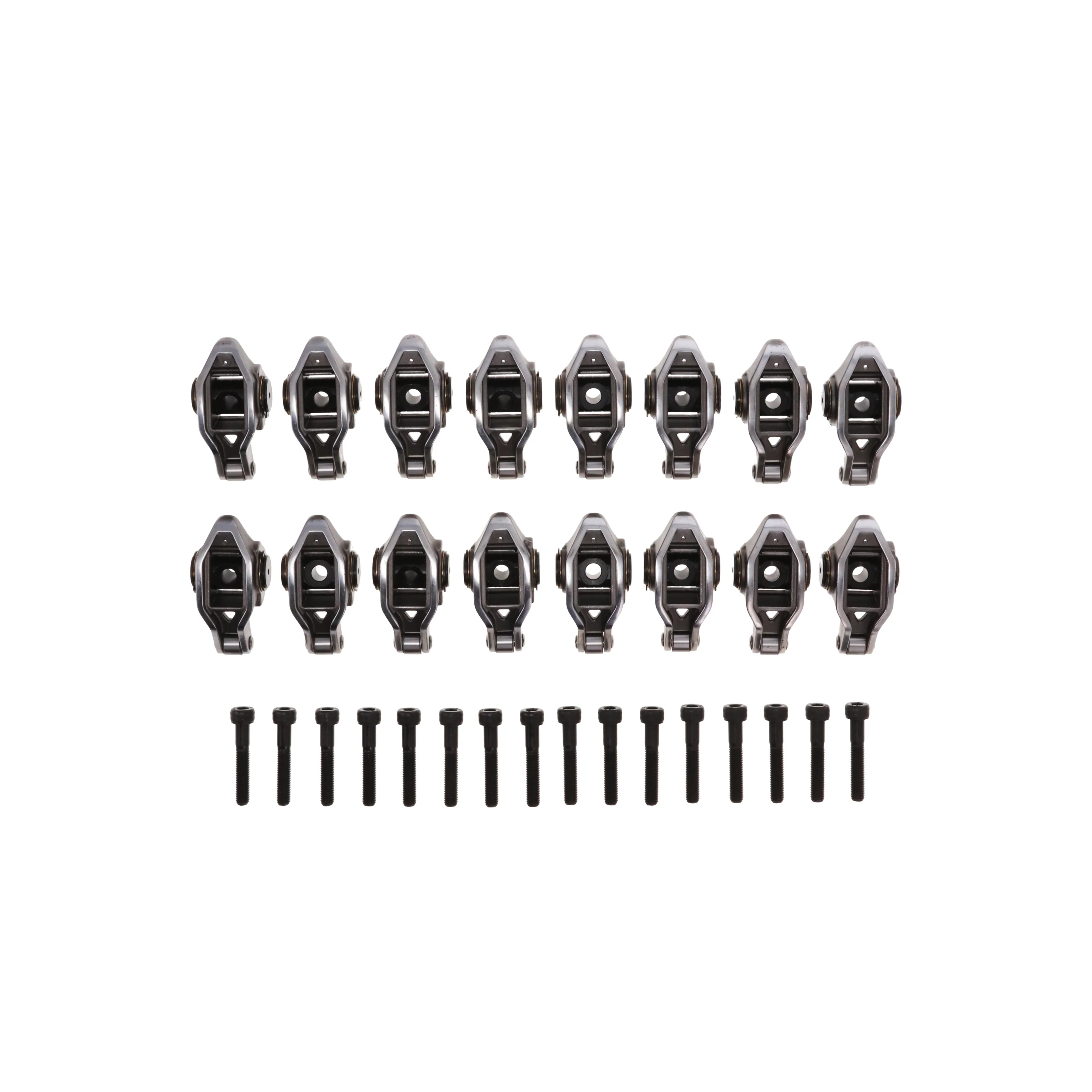 Ford Godzilla Pro Series Cast Steel Rocker Arms, 1.8 Ratio, Bronze Bushing Trunnion, Needle Bearing Tip - Image 2