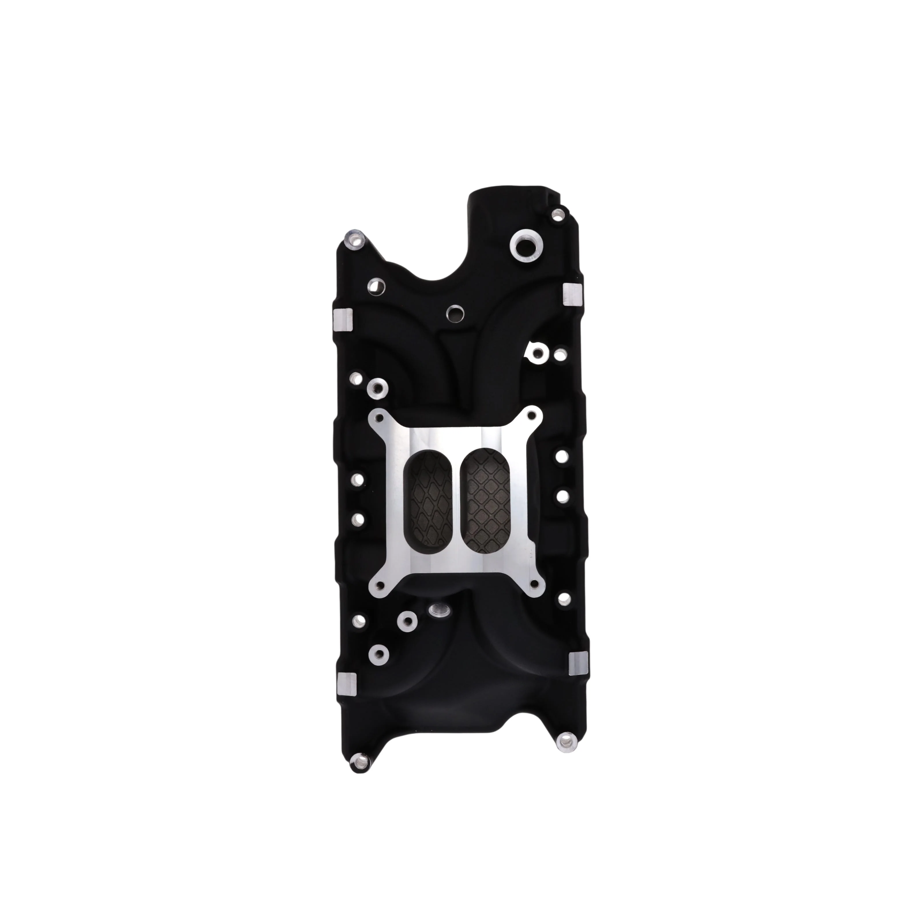Ford SB Aluminum Intake Manifold, Dual Plane - Black - Image 3