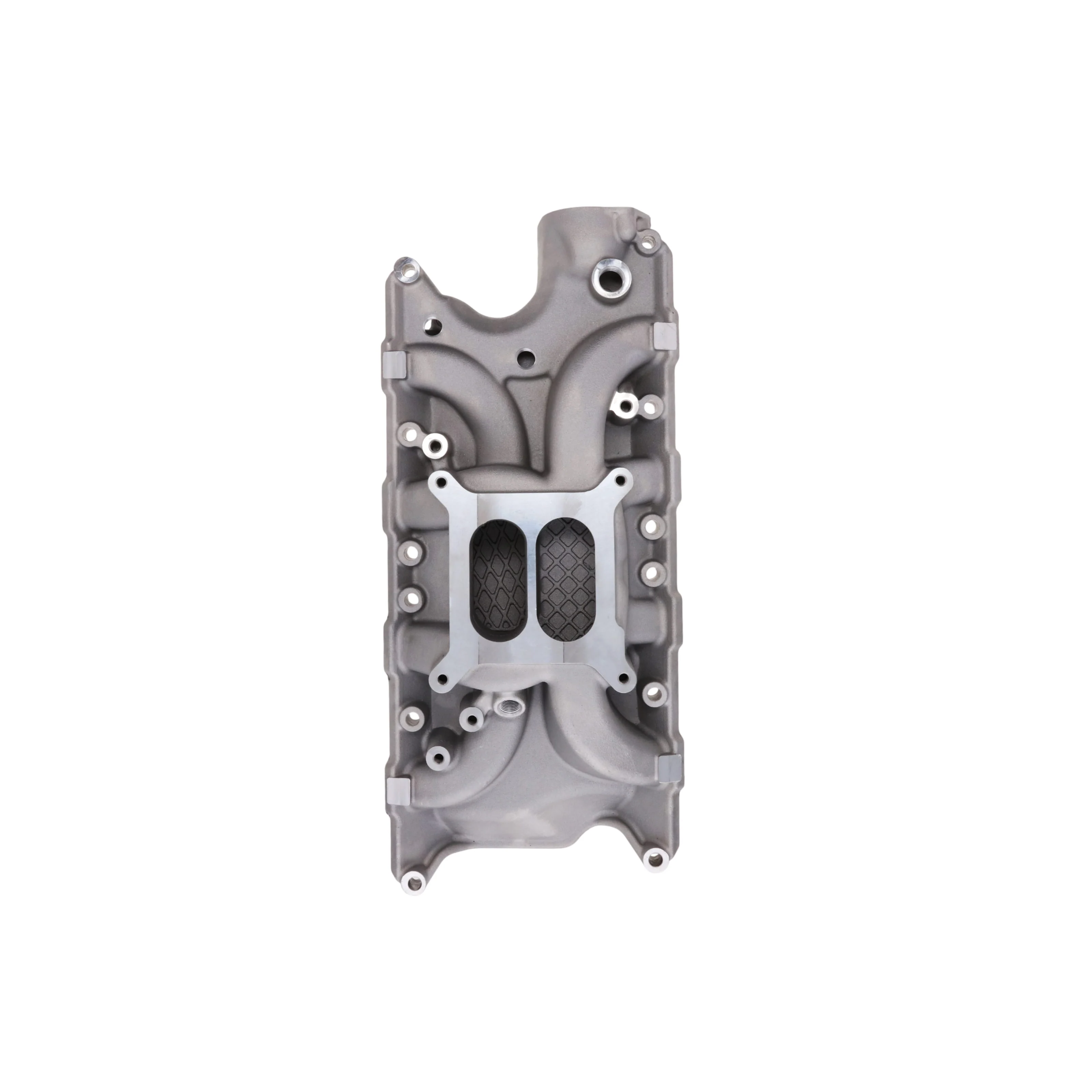 Ford SB Aluminum Intake Manifold, Dual Plane - Satin - Image 3