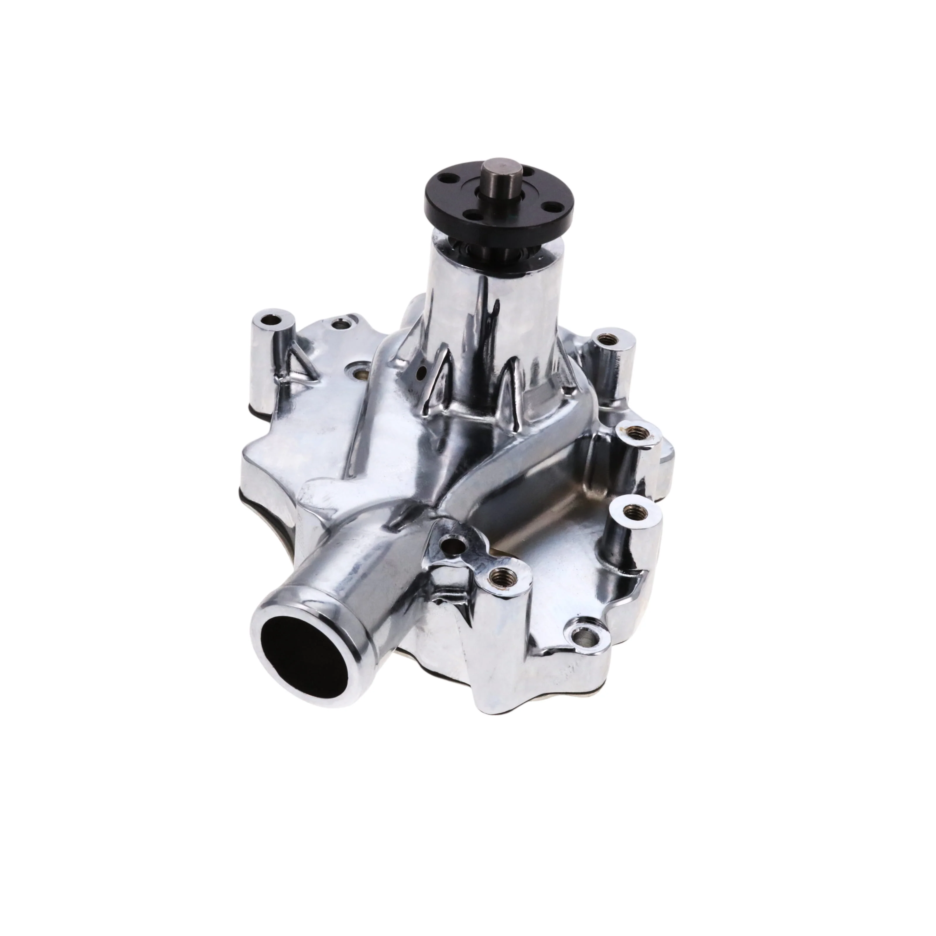 Ford Small Block 289/302/351W Aluminum High-Flow Mechanical Water Pump, Driver Side Inlet - Chrome - Image 2