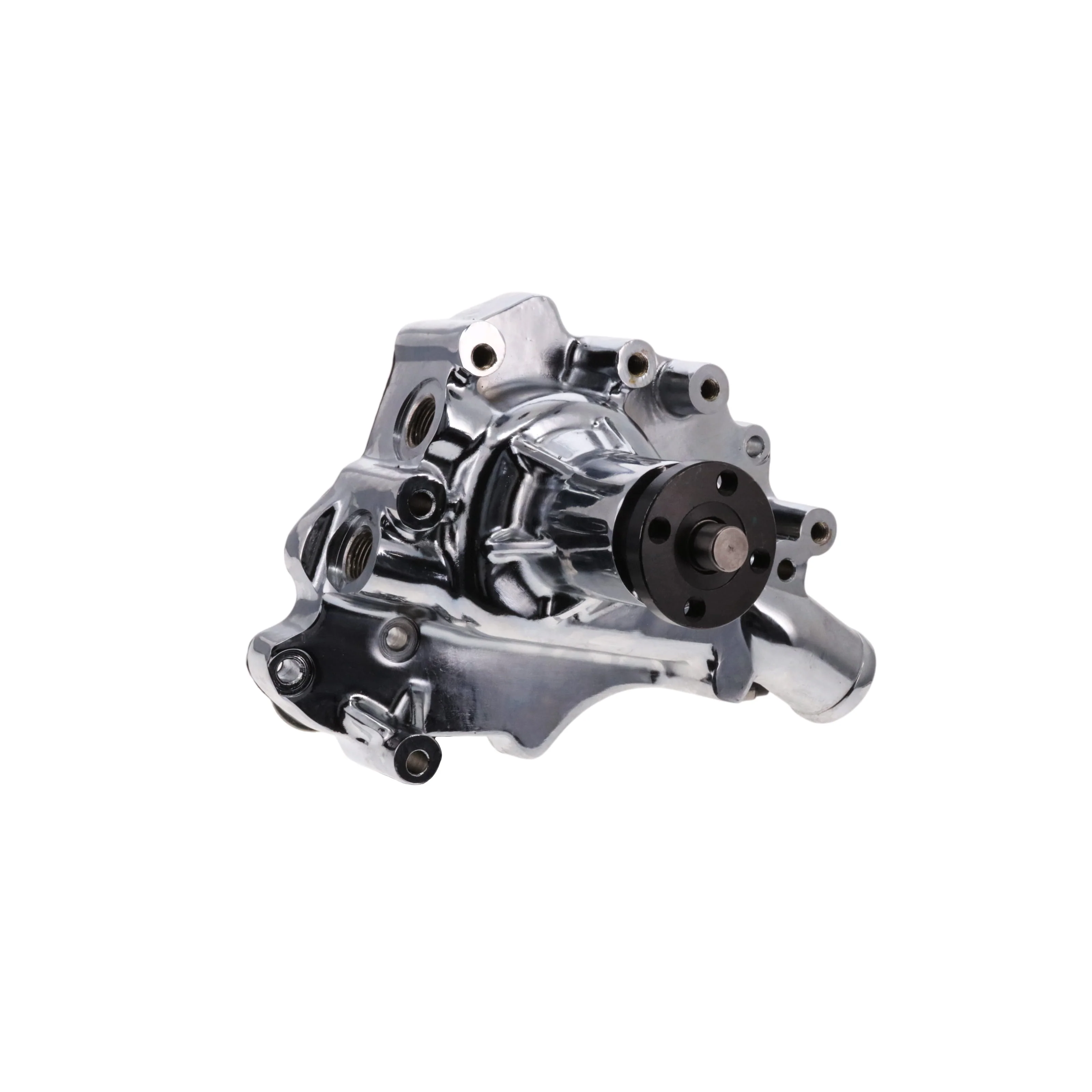 Ford Small Block 289/302/351W Aluminum High-Flow Mechanical Water Pump, Driver Side Inlet - Chrome - Image 3